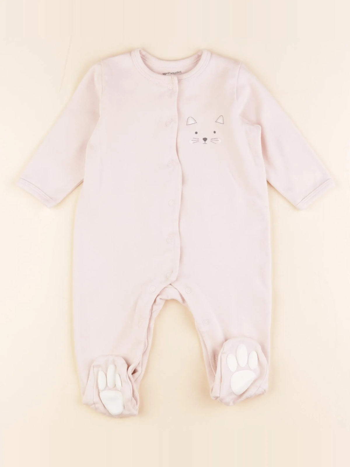 Vertbaudet - pyjama coton rose - 9 mois