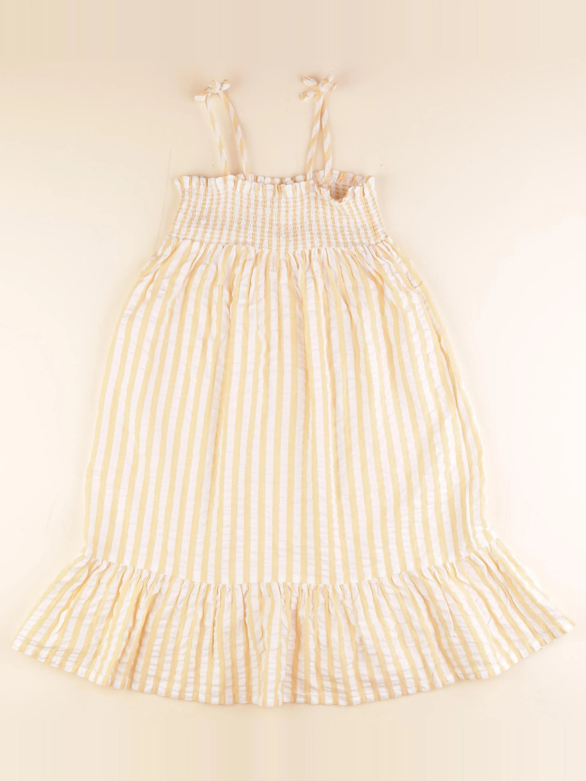 Vertbaudet - robe blanc, jaune - 9 ans