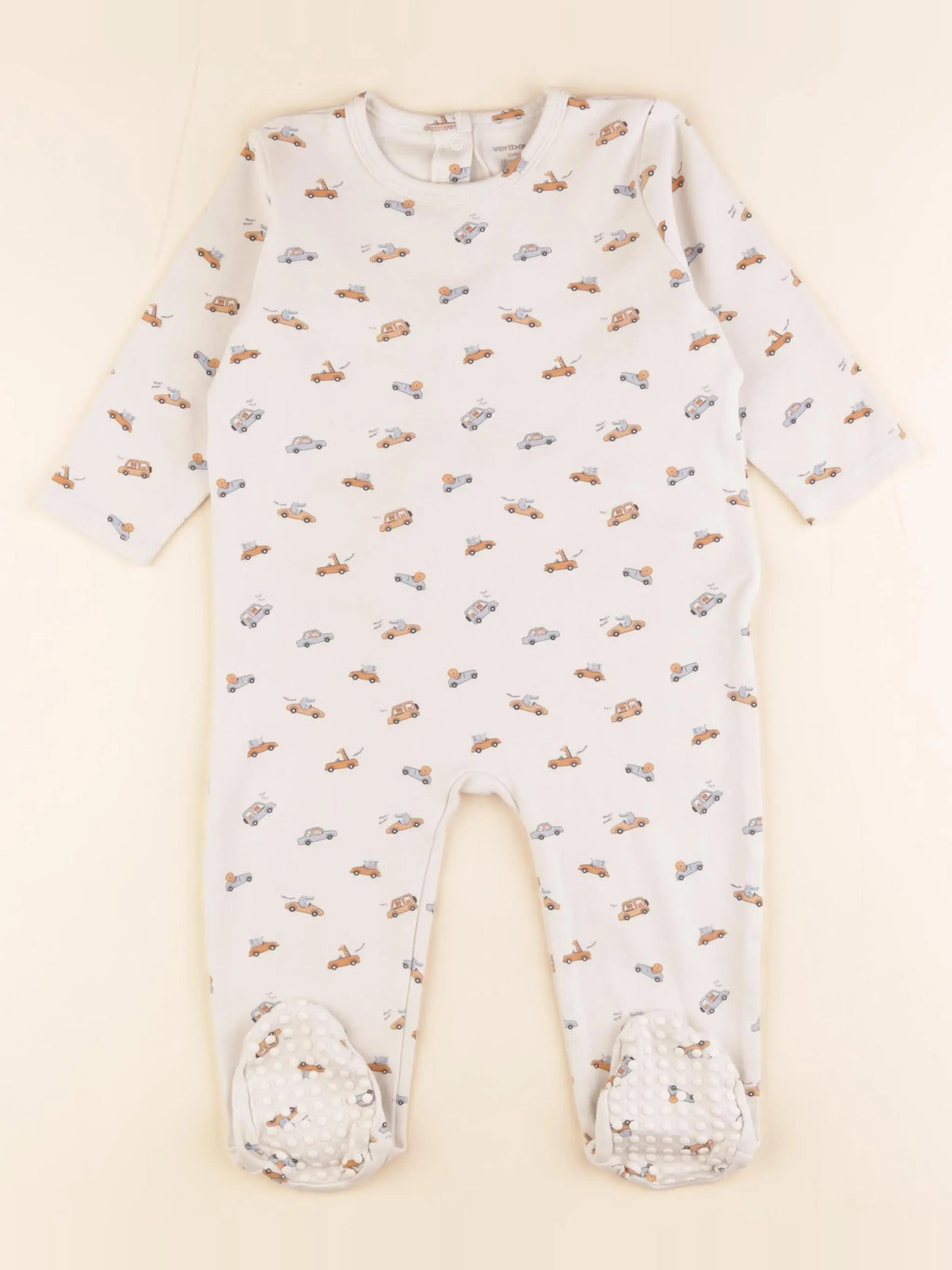 Vertbaudet - pyjama coton beige - 18 mois