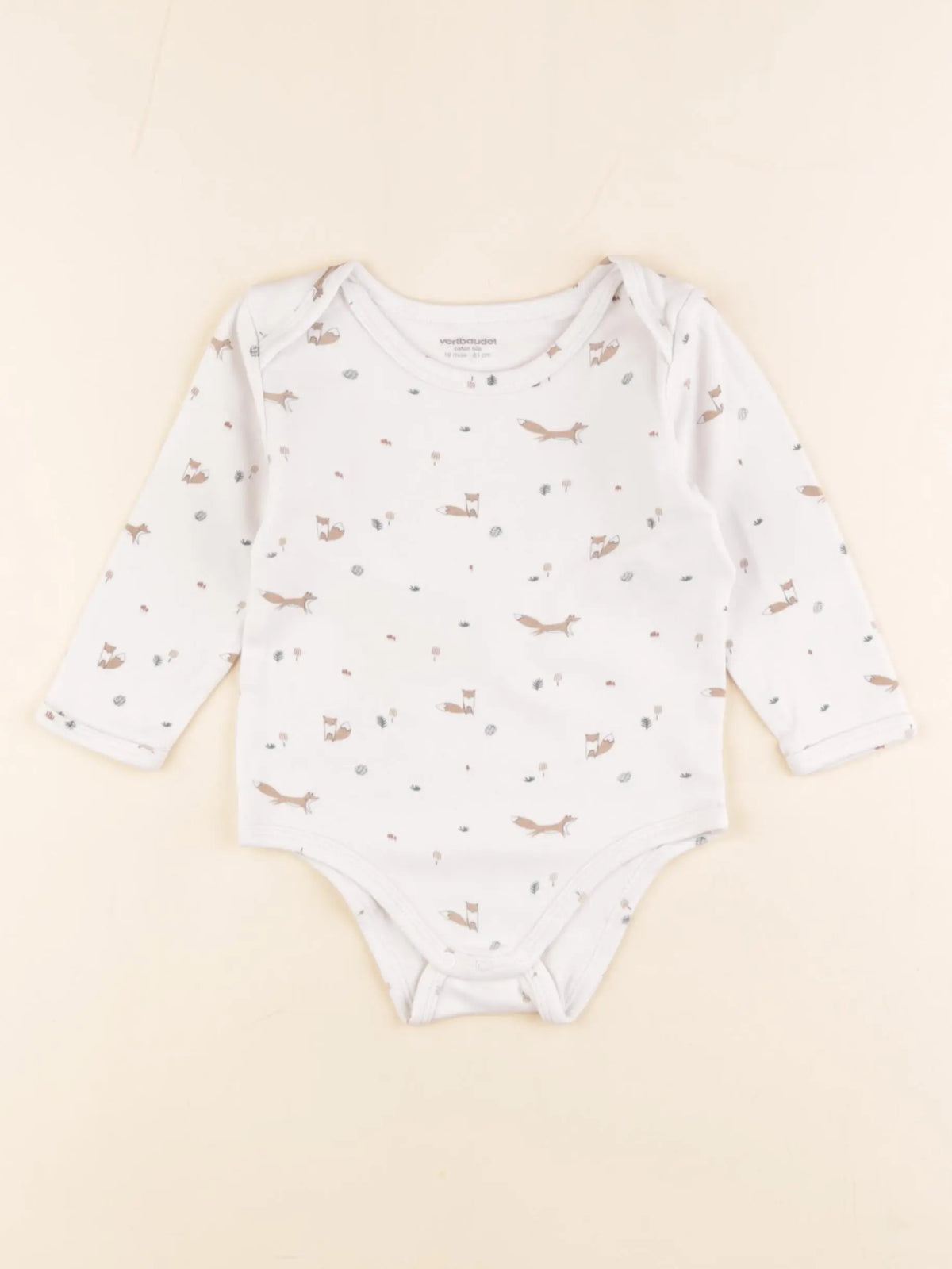 Vertbaudet - body beige - 18 mois