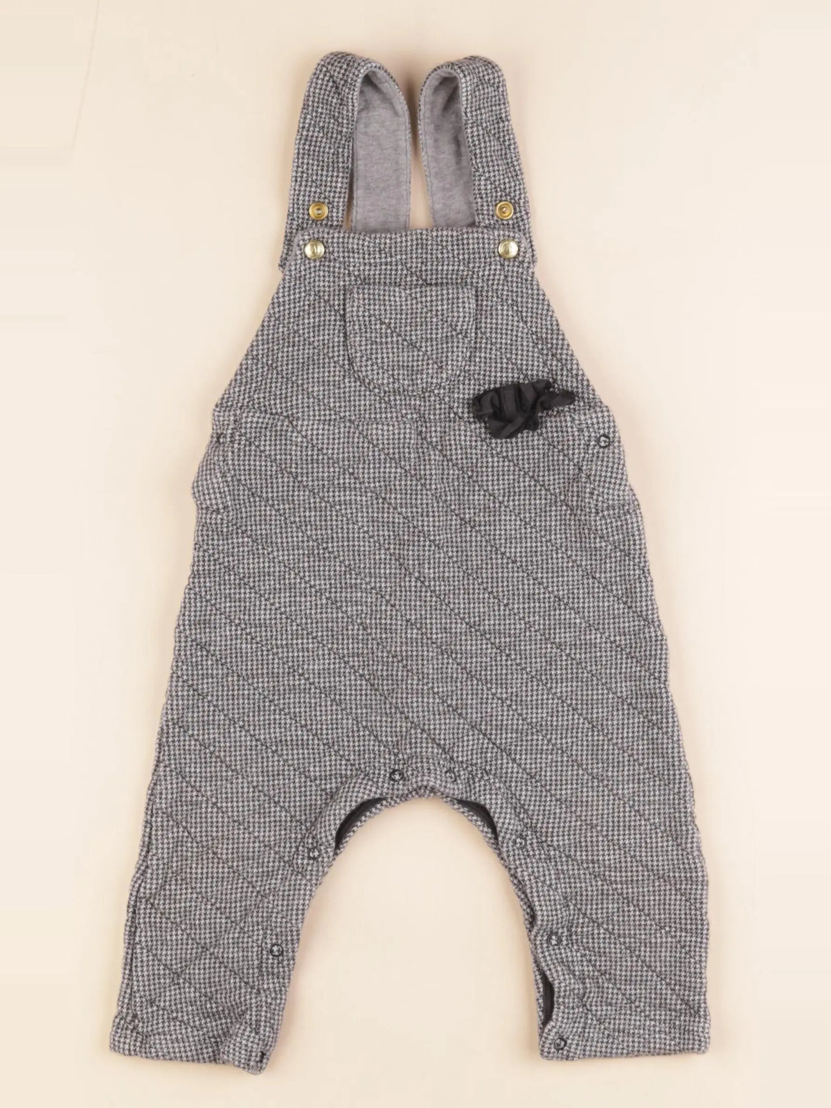 Petit Bateau - salopette gris - 12 mois