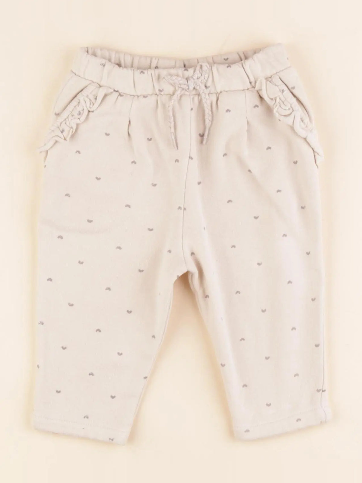 Vertbaudet - pantalon beige - 9 mois