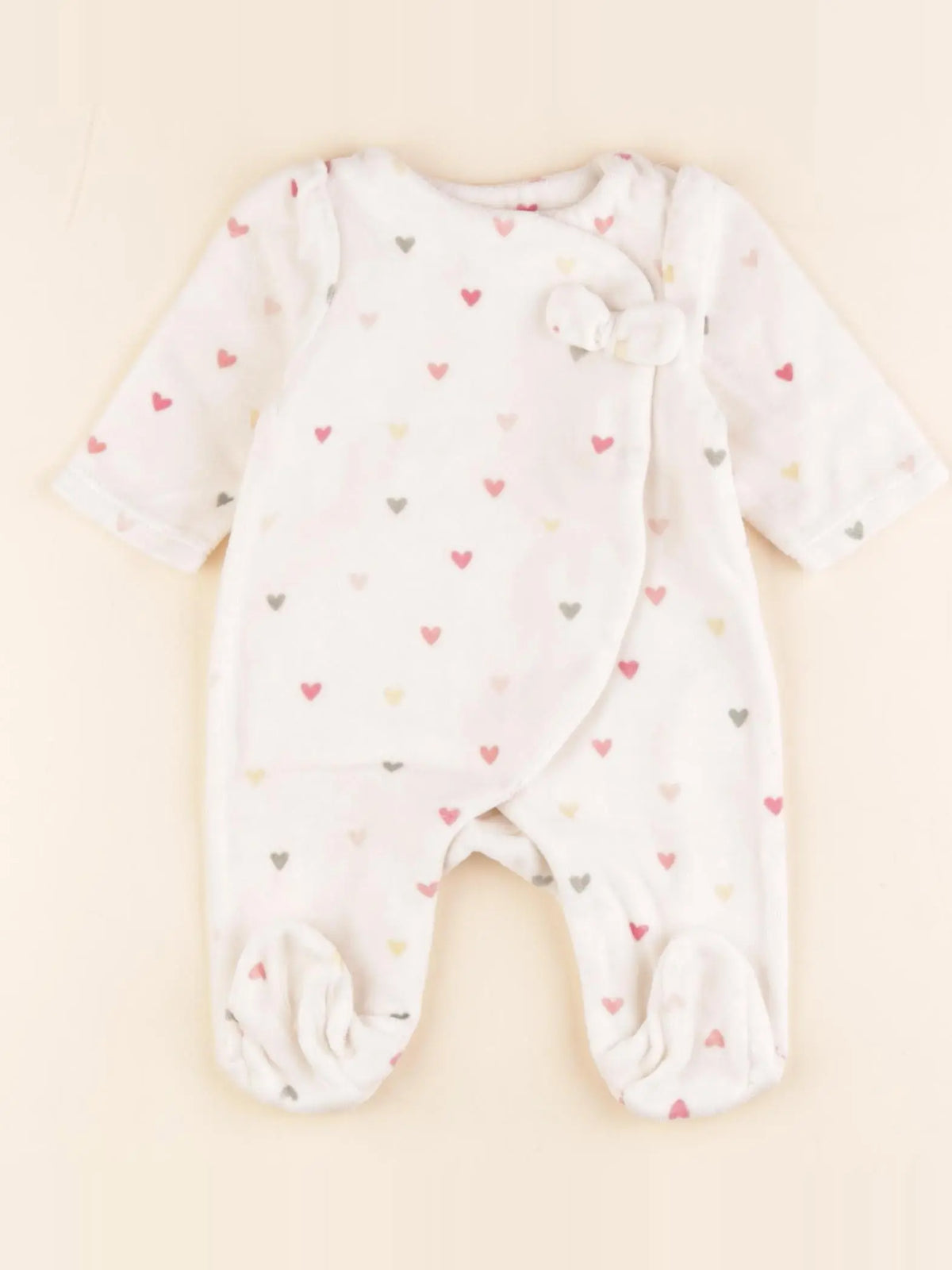 Tape à l'oeil - pyjama velours beige, multicolore - 1 mois