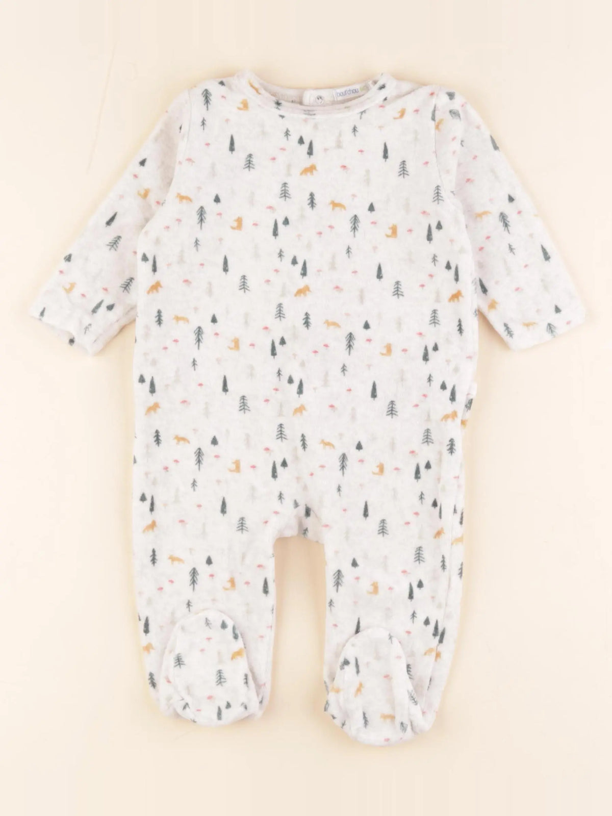 Boutchou - pyjama velours beige - 6 mois