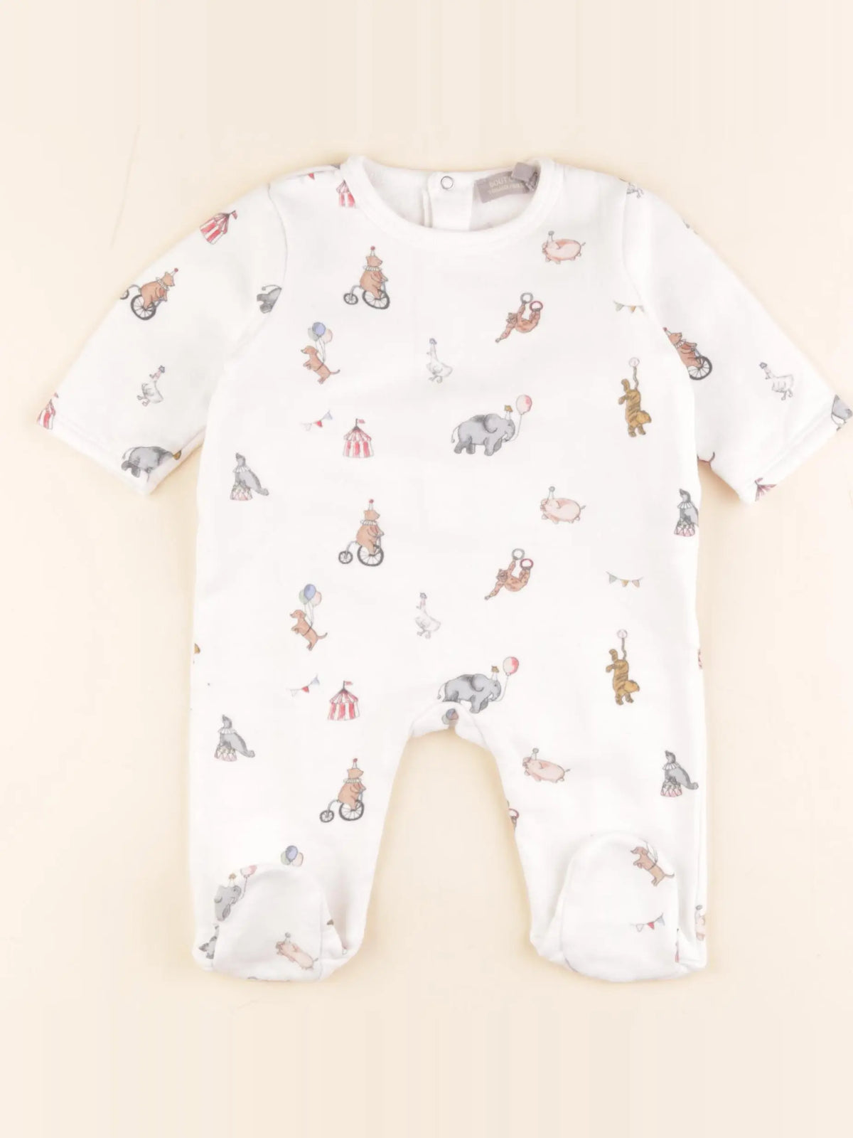 Boutchou - pyjama coton blanc - 6 mois