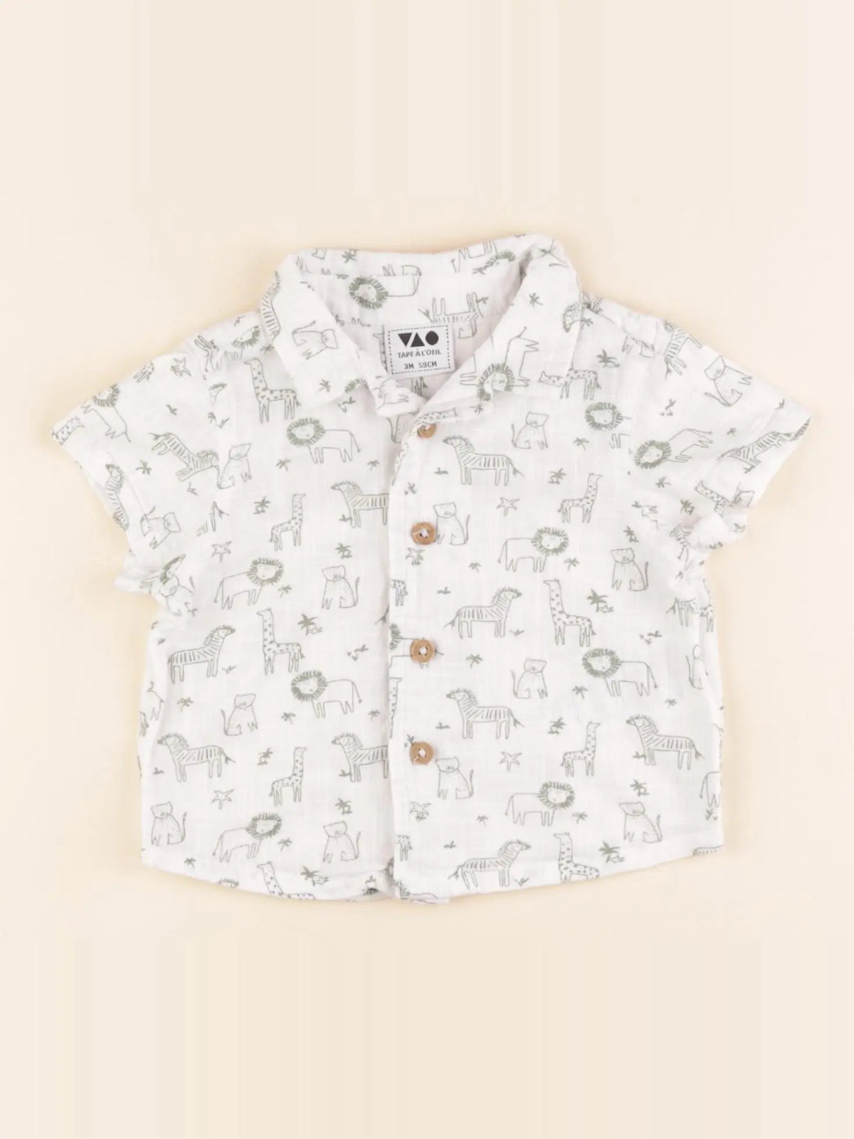 Tape à l'oeil - chemise vert - 3 mois