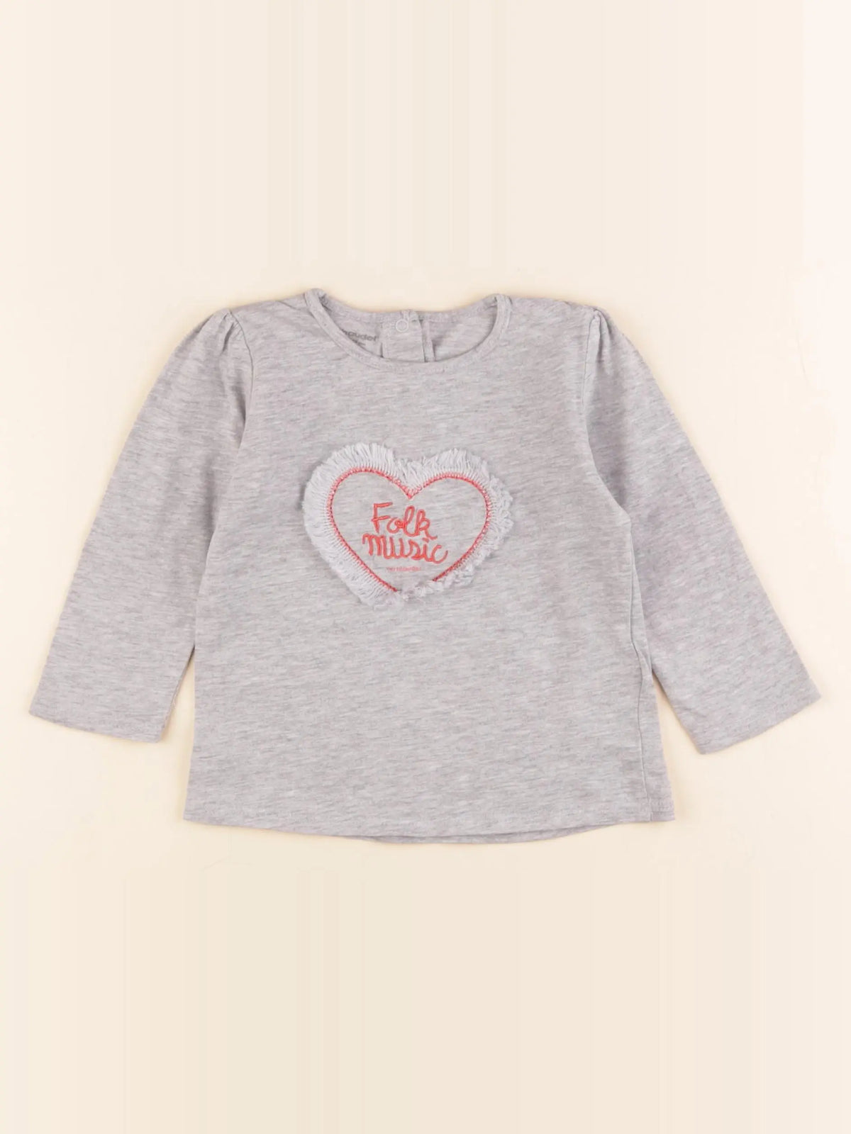 Vertbaudet - tee-shirt gris - 12 mois