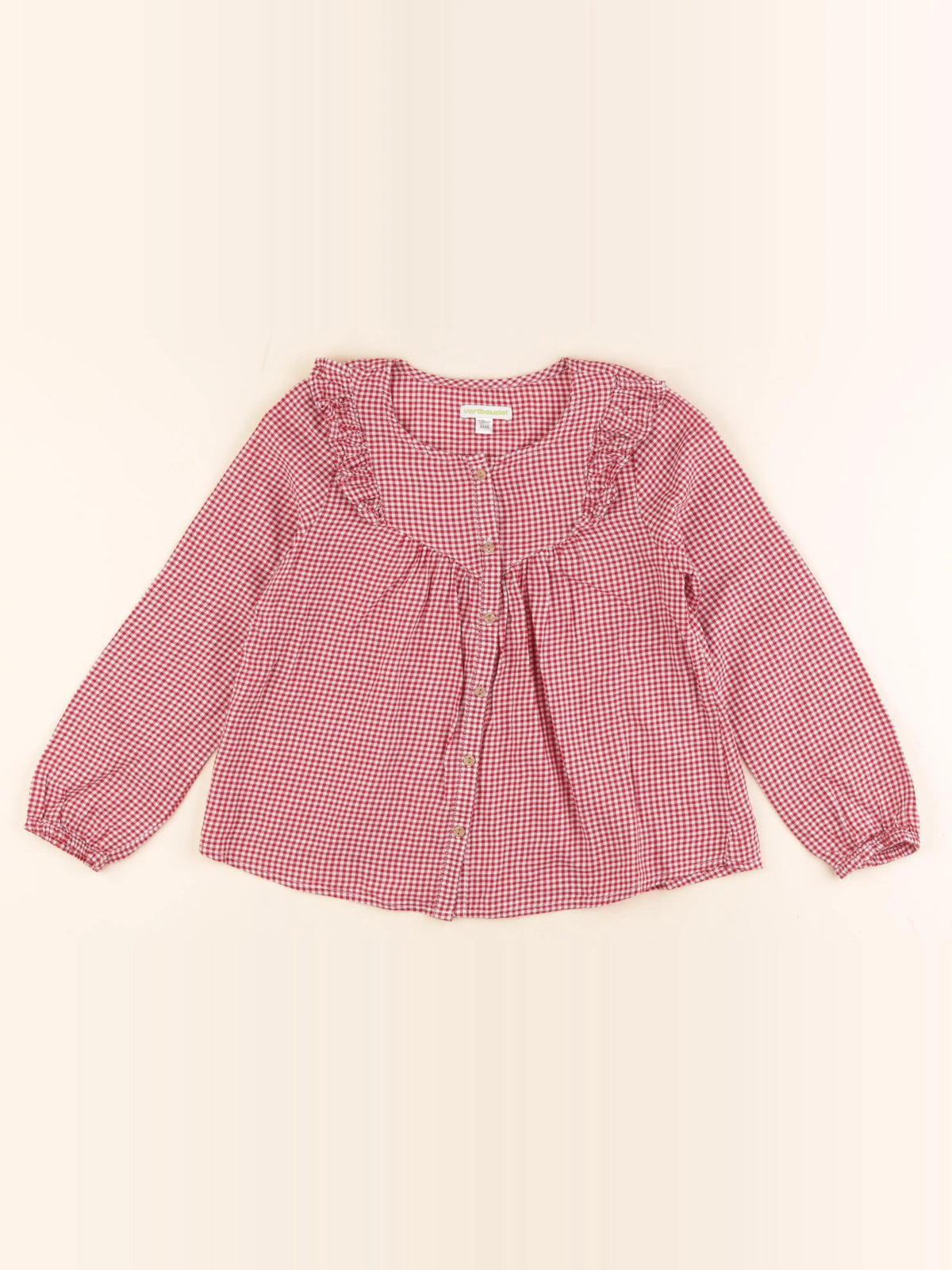 Vertbaudet - blouse rouge - 8 ans