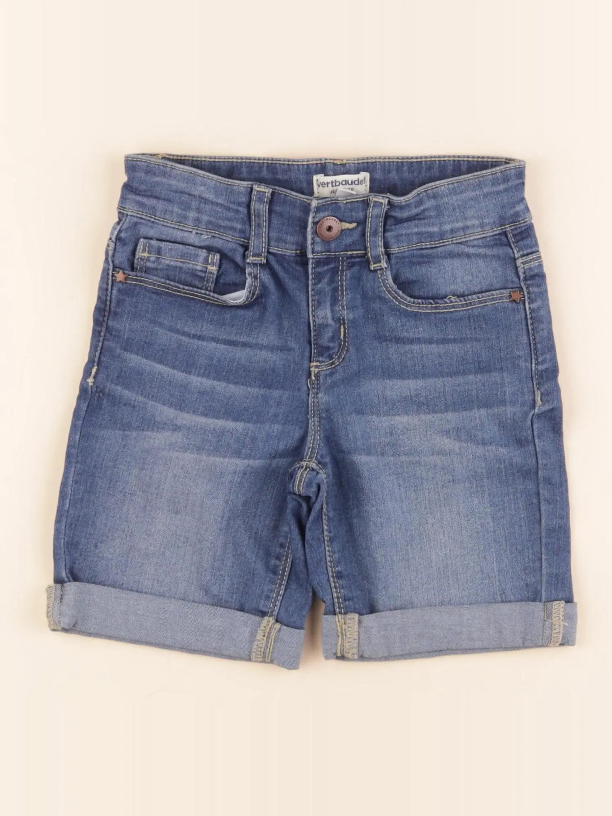 Vertbaudet - short bleu - 7 ans