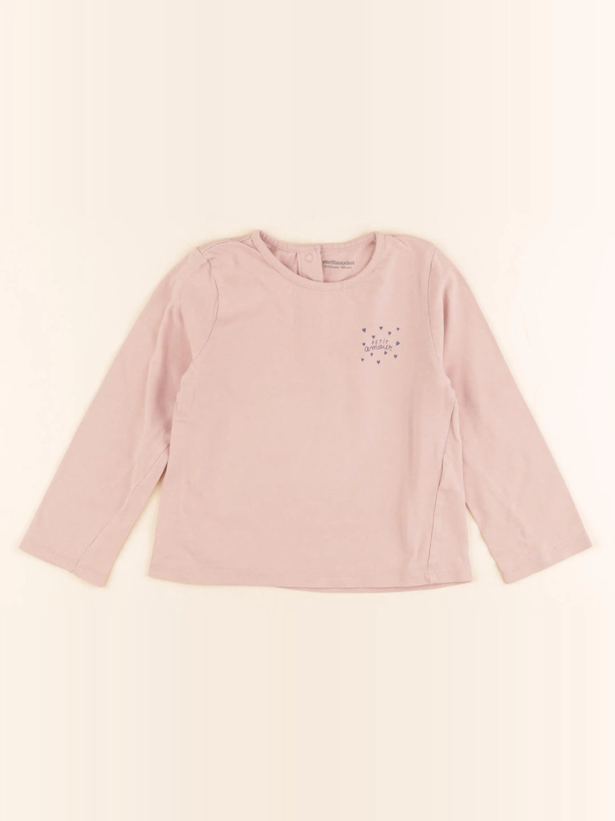 Vertbaudet - tee-shirt rose - 24 mois