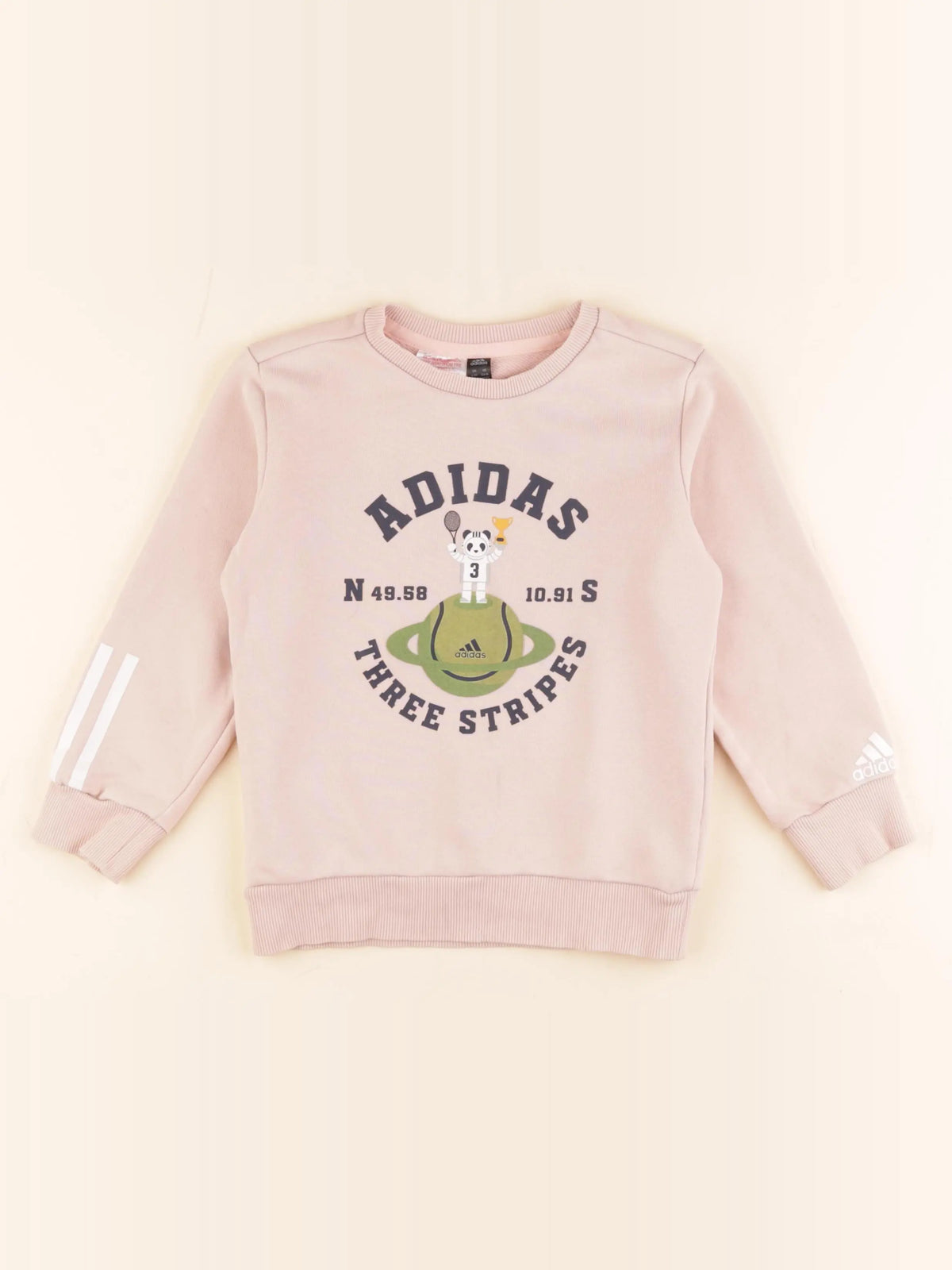 Adidas - sweat rose - 4/5 ans
