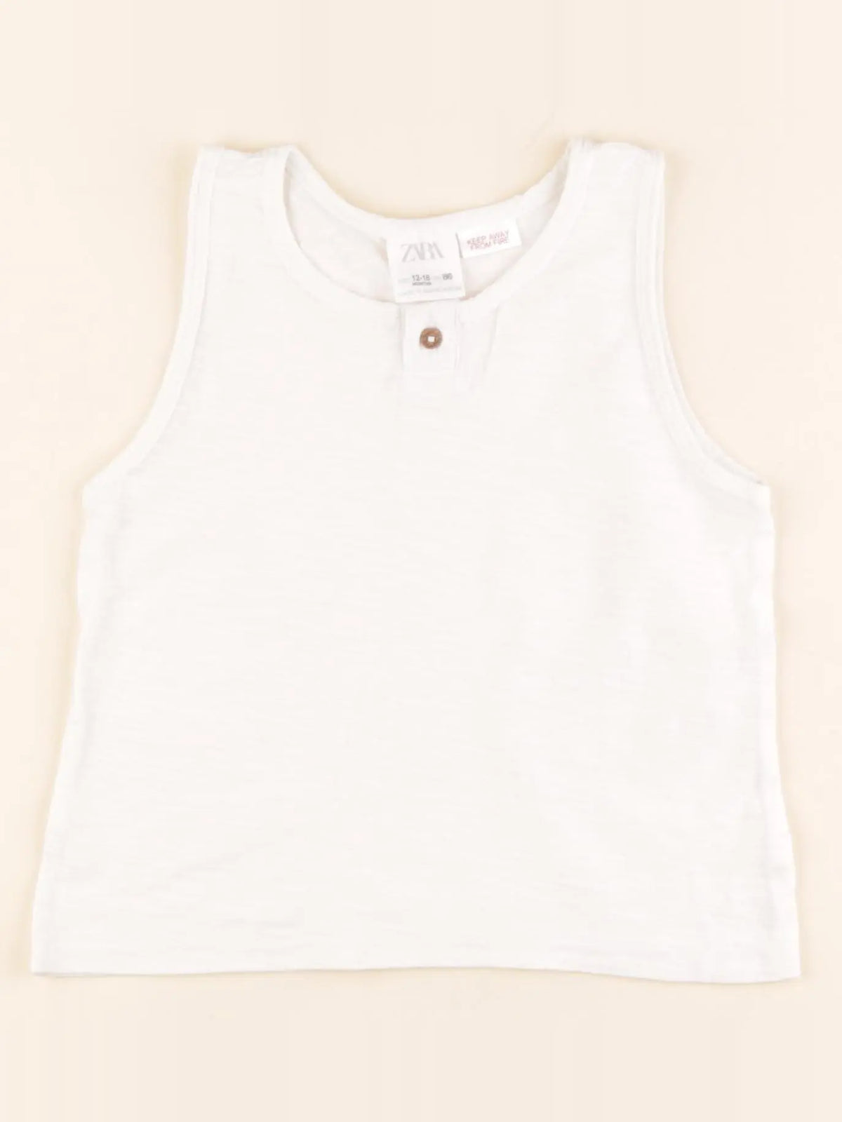 Zara - débardeur blanc - 12/18 mois