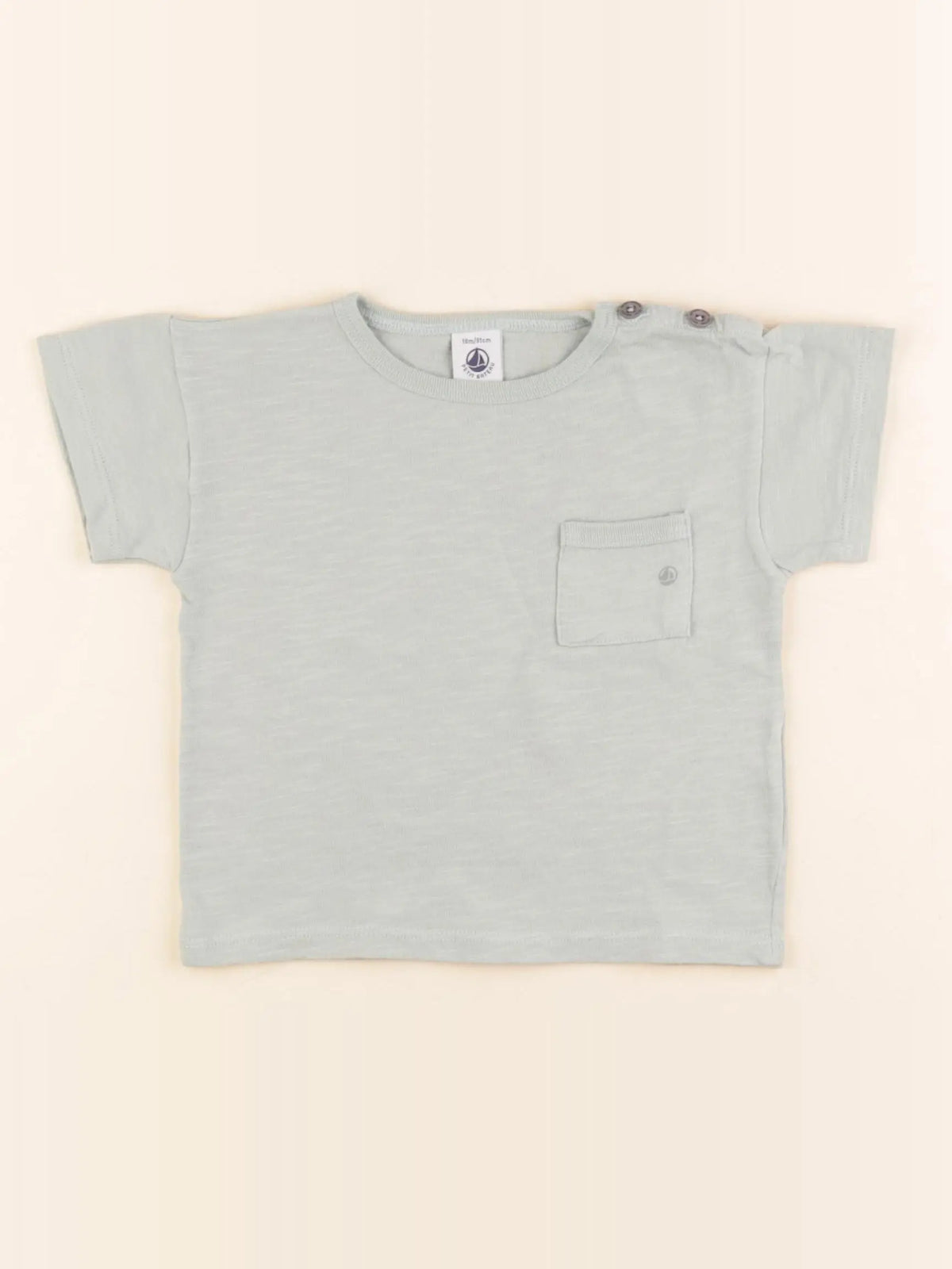 Petit Bateau - tee-shirt vert - 18 mois