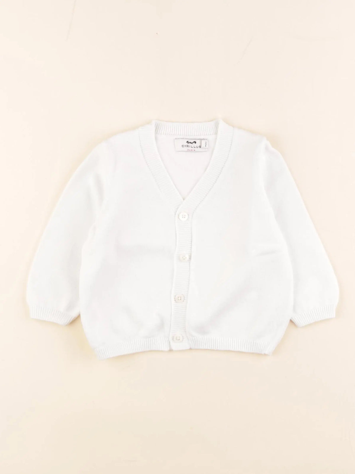 Cyrillus - gilet blanc - 12 mois