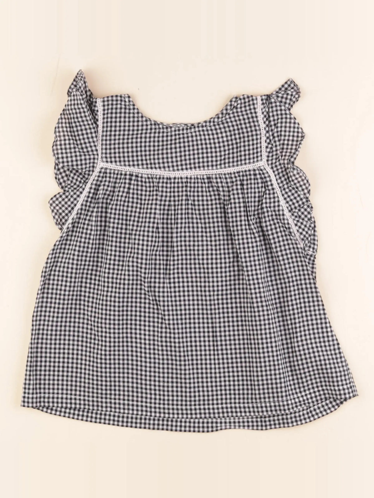Monoprix - blouse bleu, blanc - 8 ans