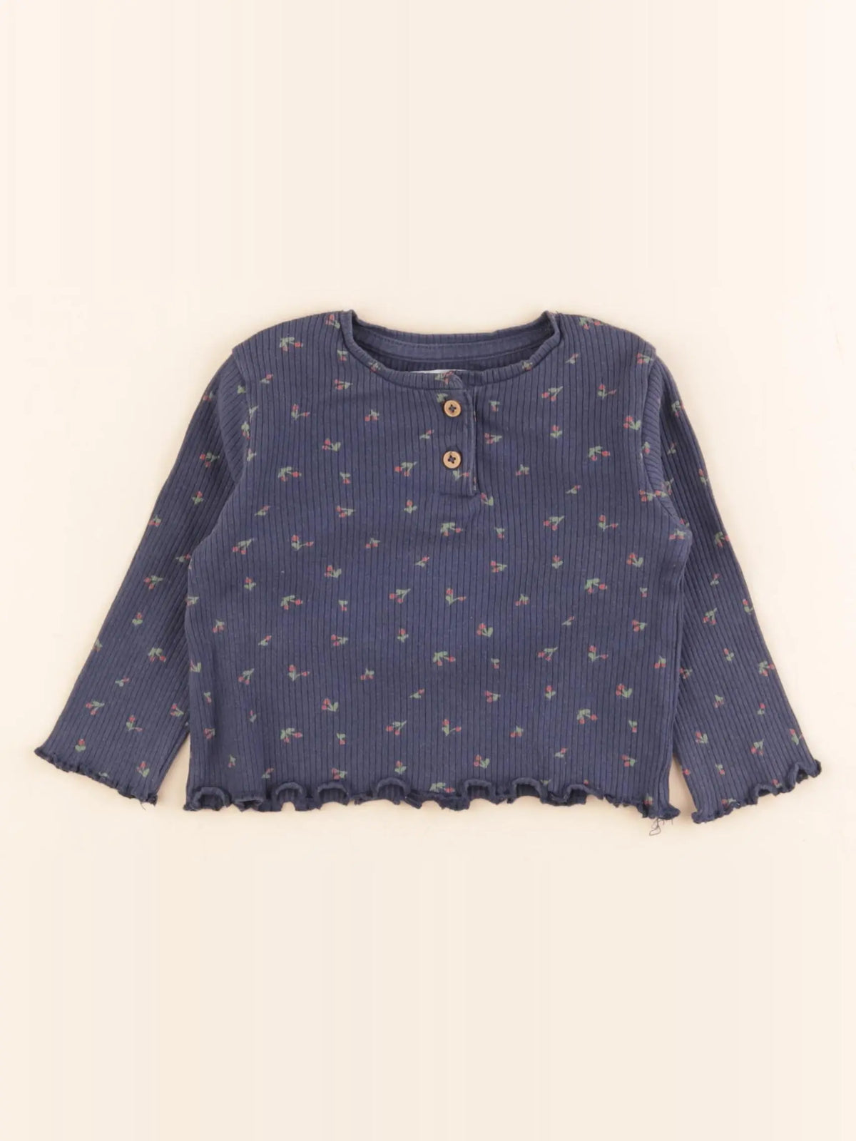 Vertbaudet - tee-shirt bleu - 9 mois