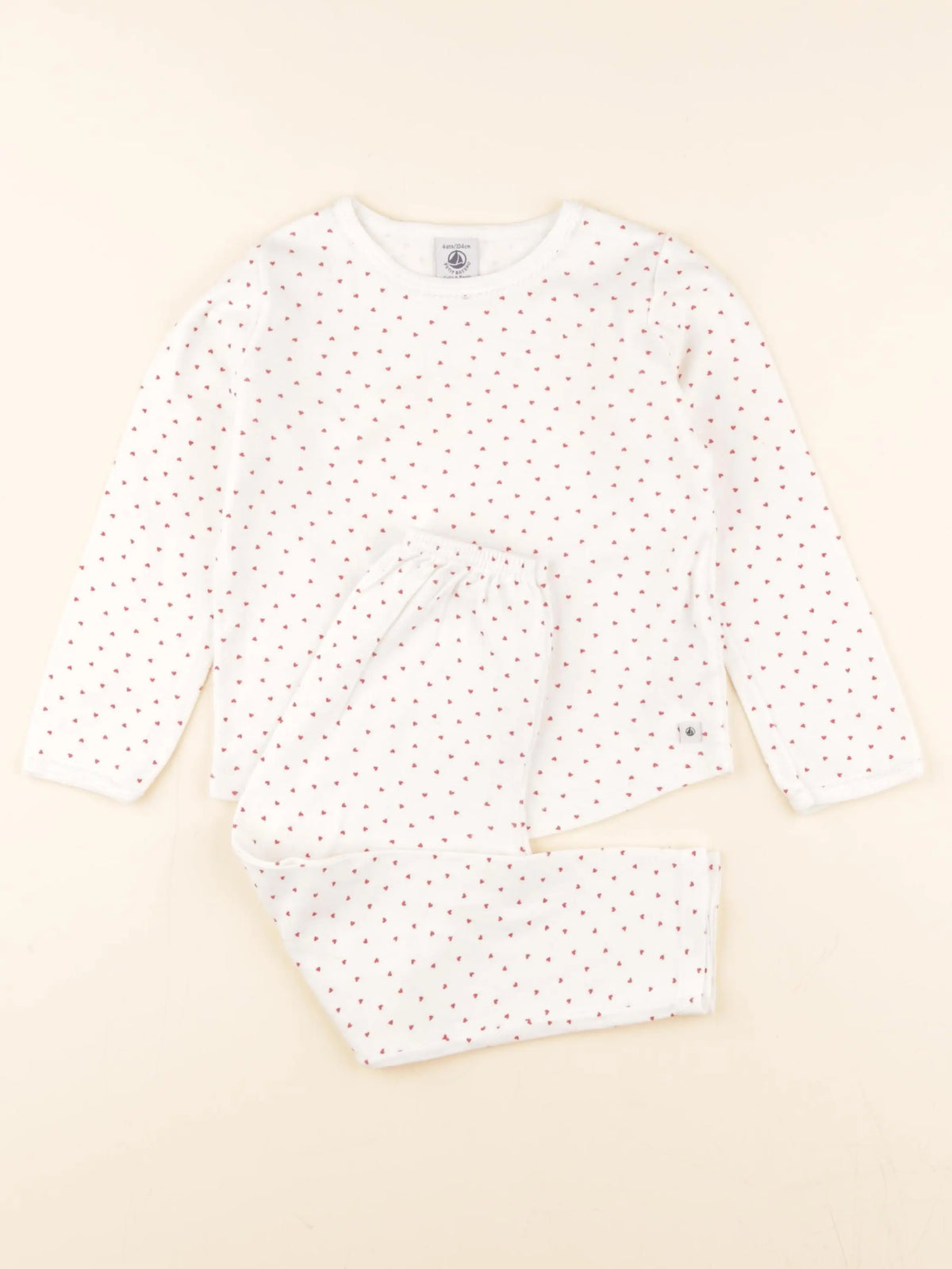 Pyjama beige, rouge