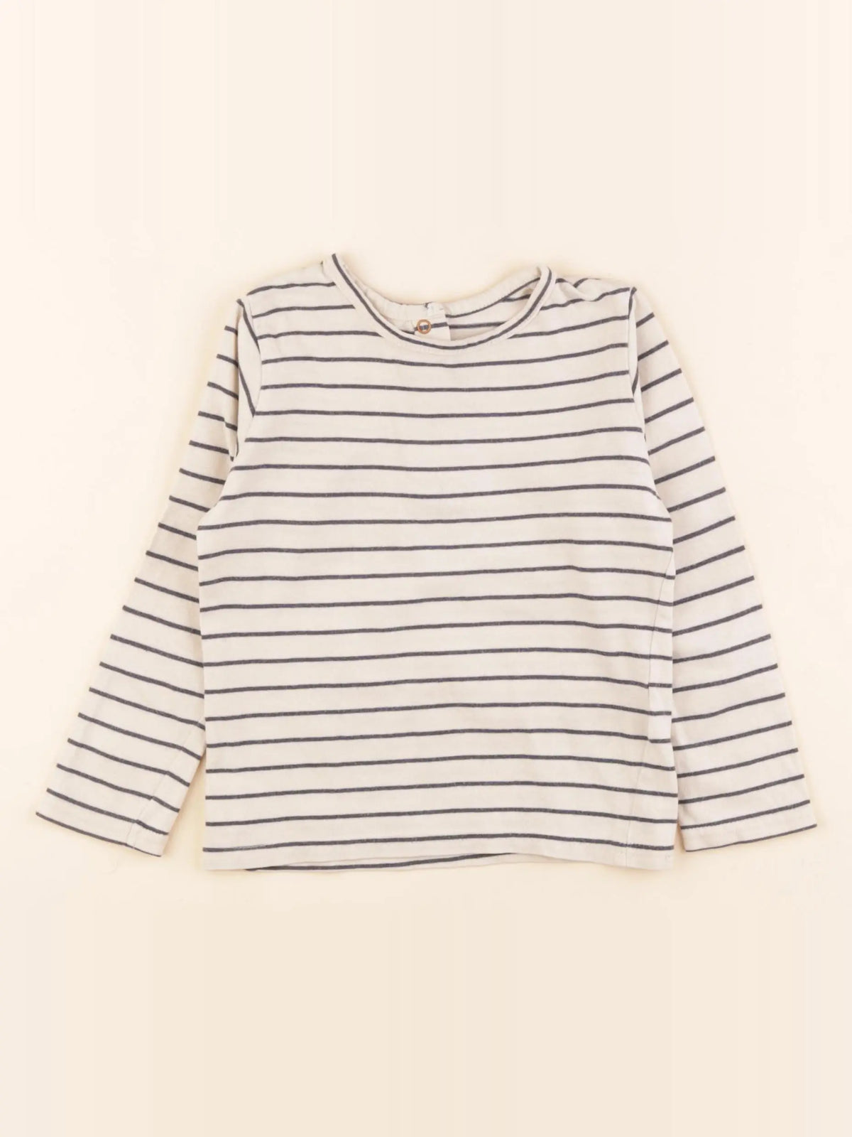 Vertbaudet - tee-shirt beige, bleu - 2 ans