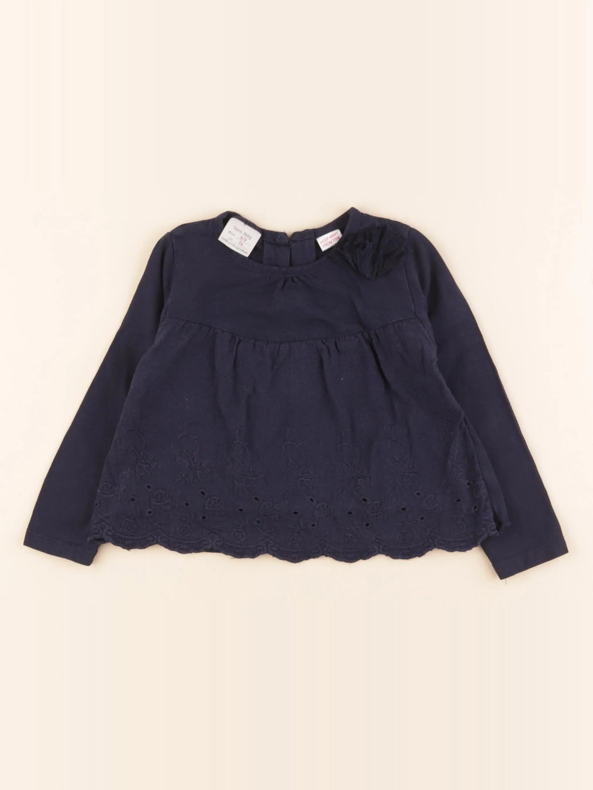 Zara - tee-shirt bleu - 6/9 mois
