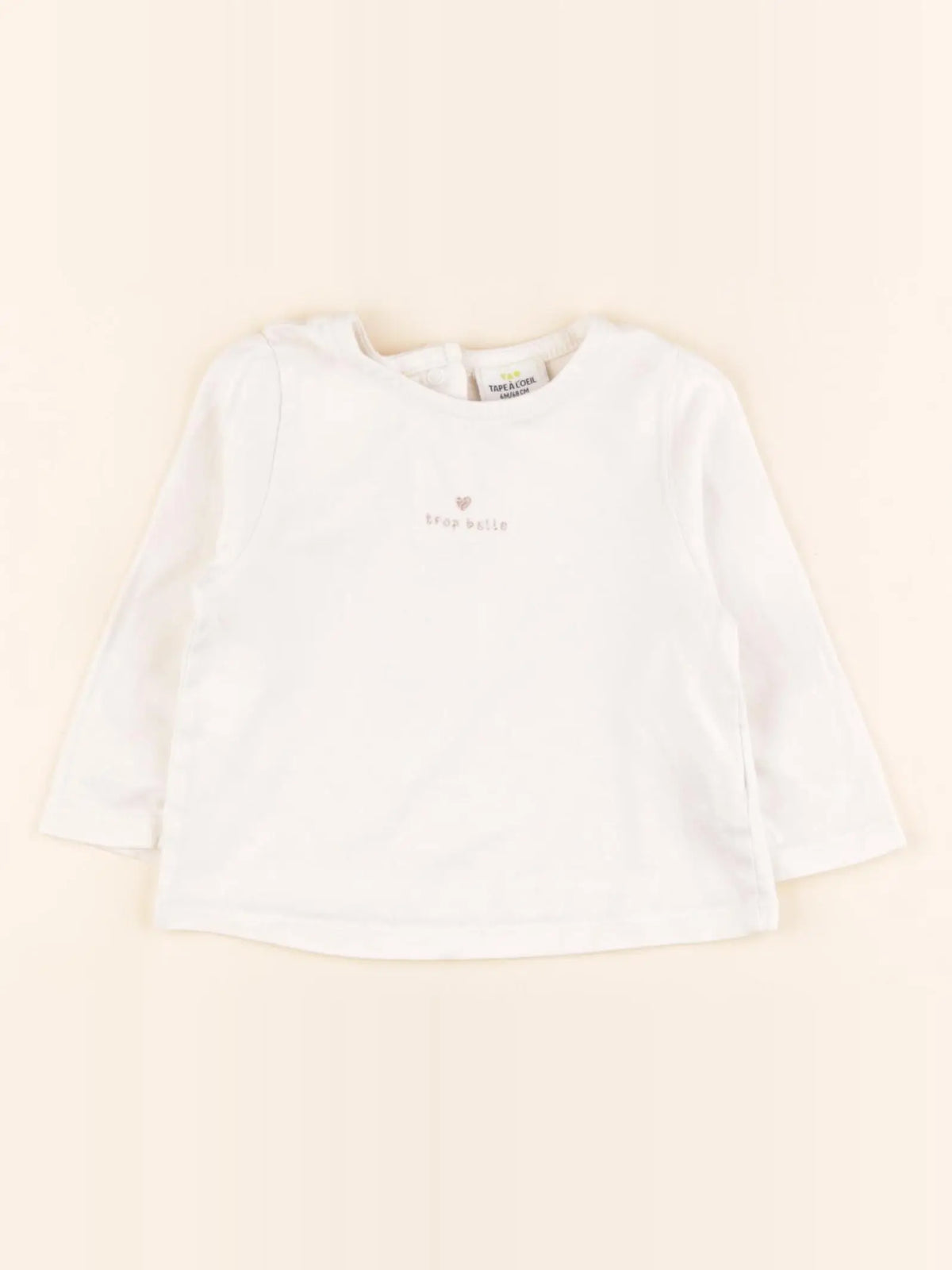Tape à l'oeil - tee-shirt beige - 6 mois