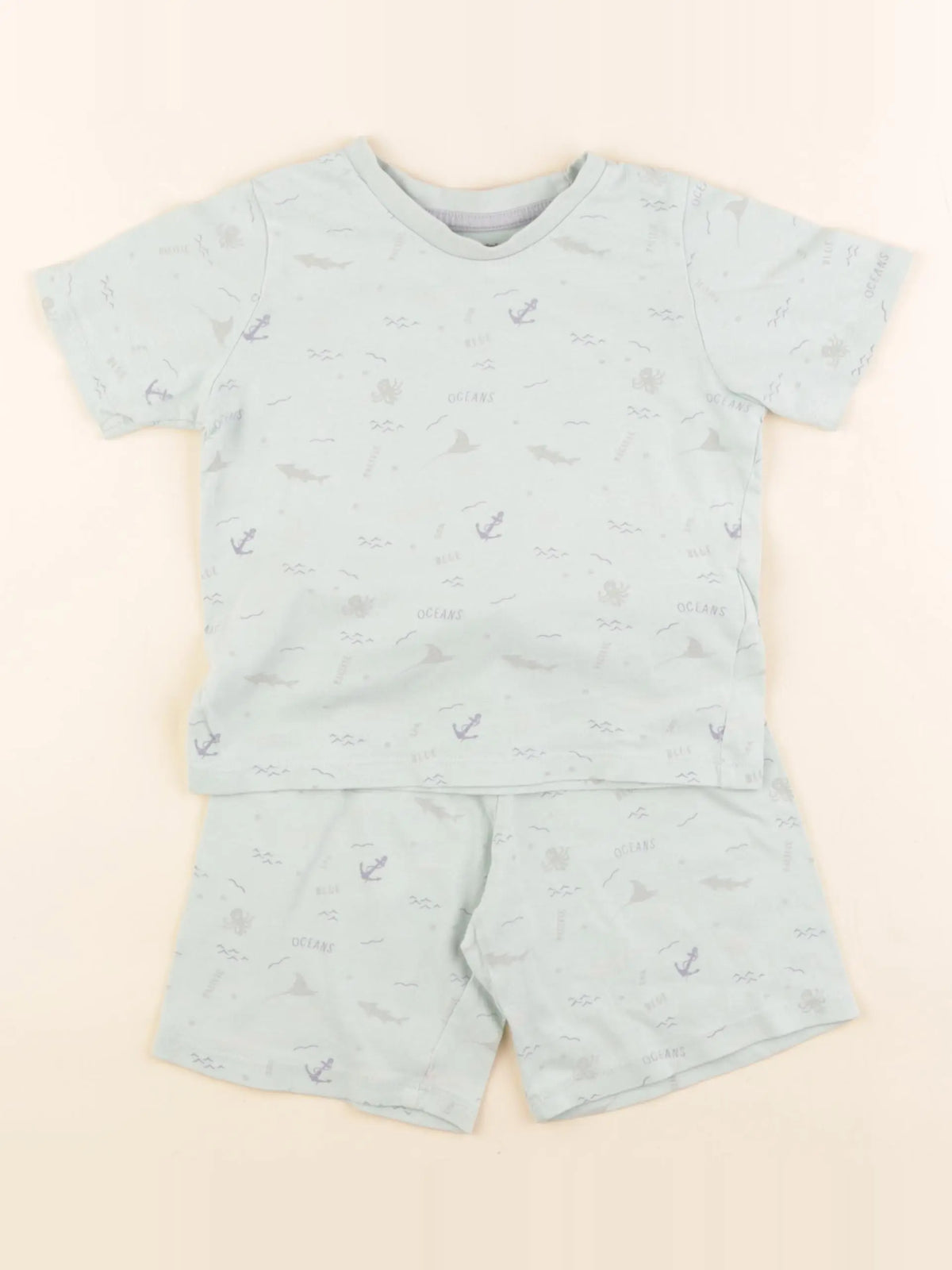Vertbaudet - pyjama coton vert - 3 ans