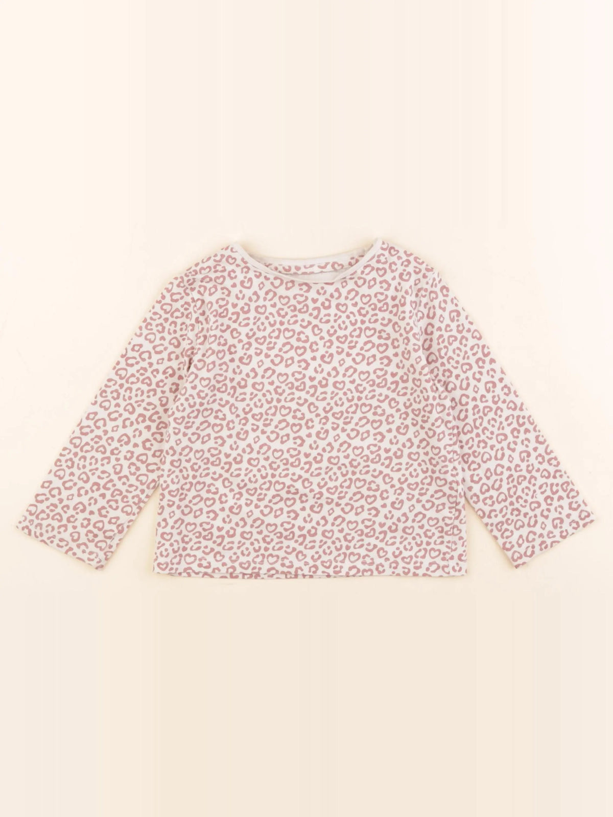 Vertbaudet - tee-shirt beige, rose - 3 ans
