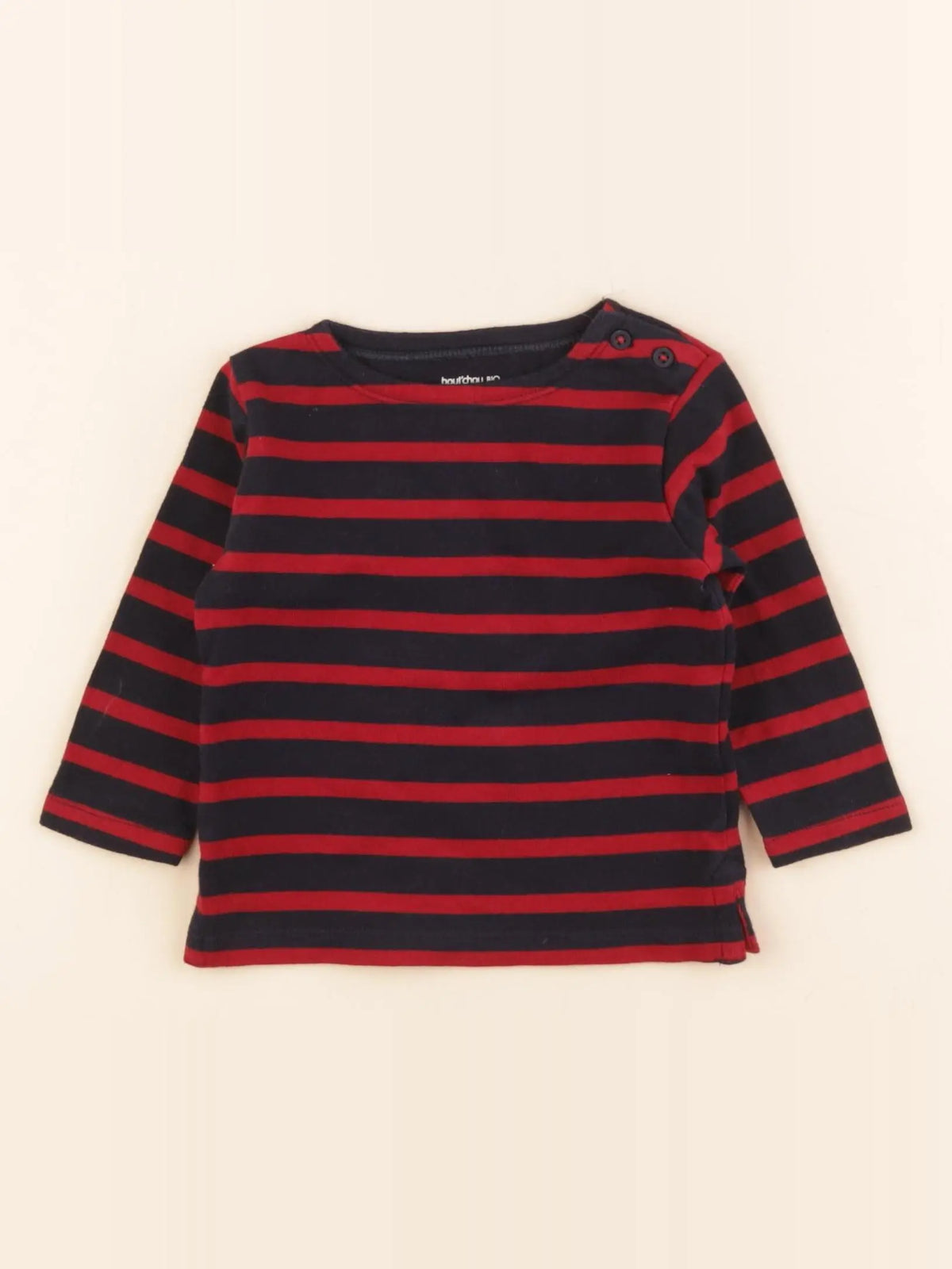 Boutchou - tee-shirt bleu, rouge - 6 mois
