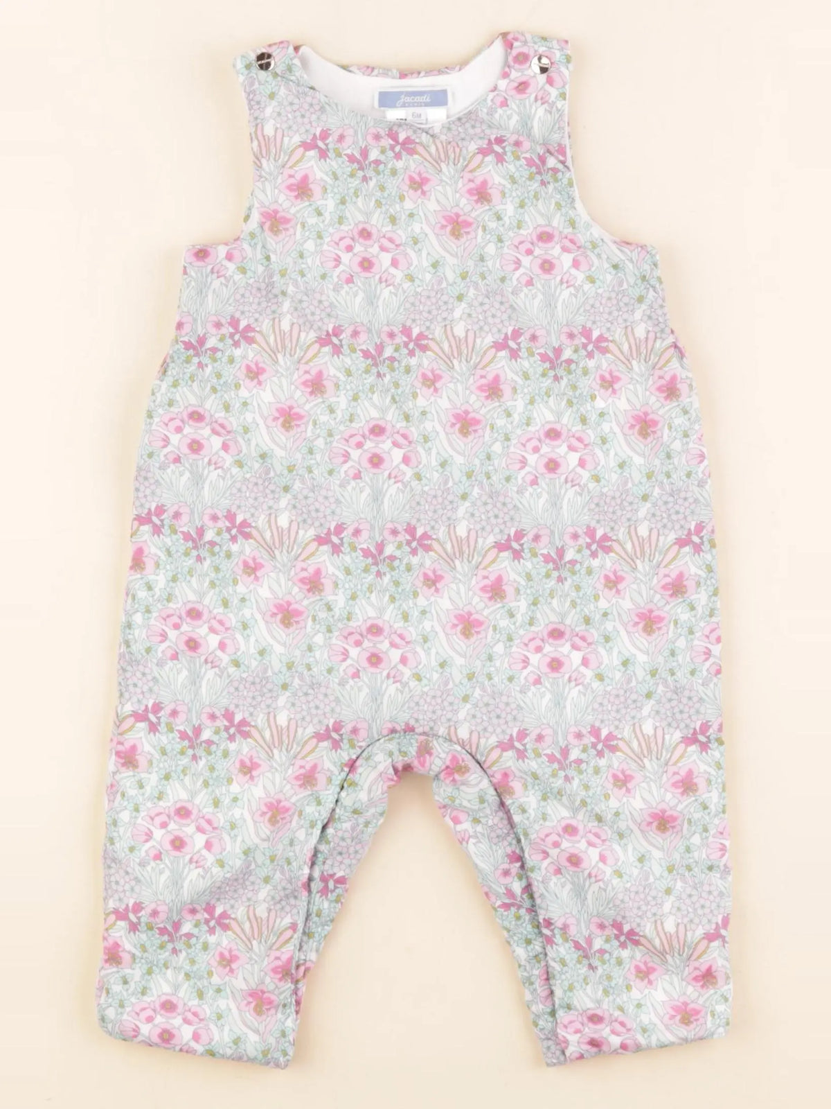 Jacadi - combinaison doublé, liberty multicolore - 6 mois