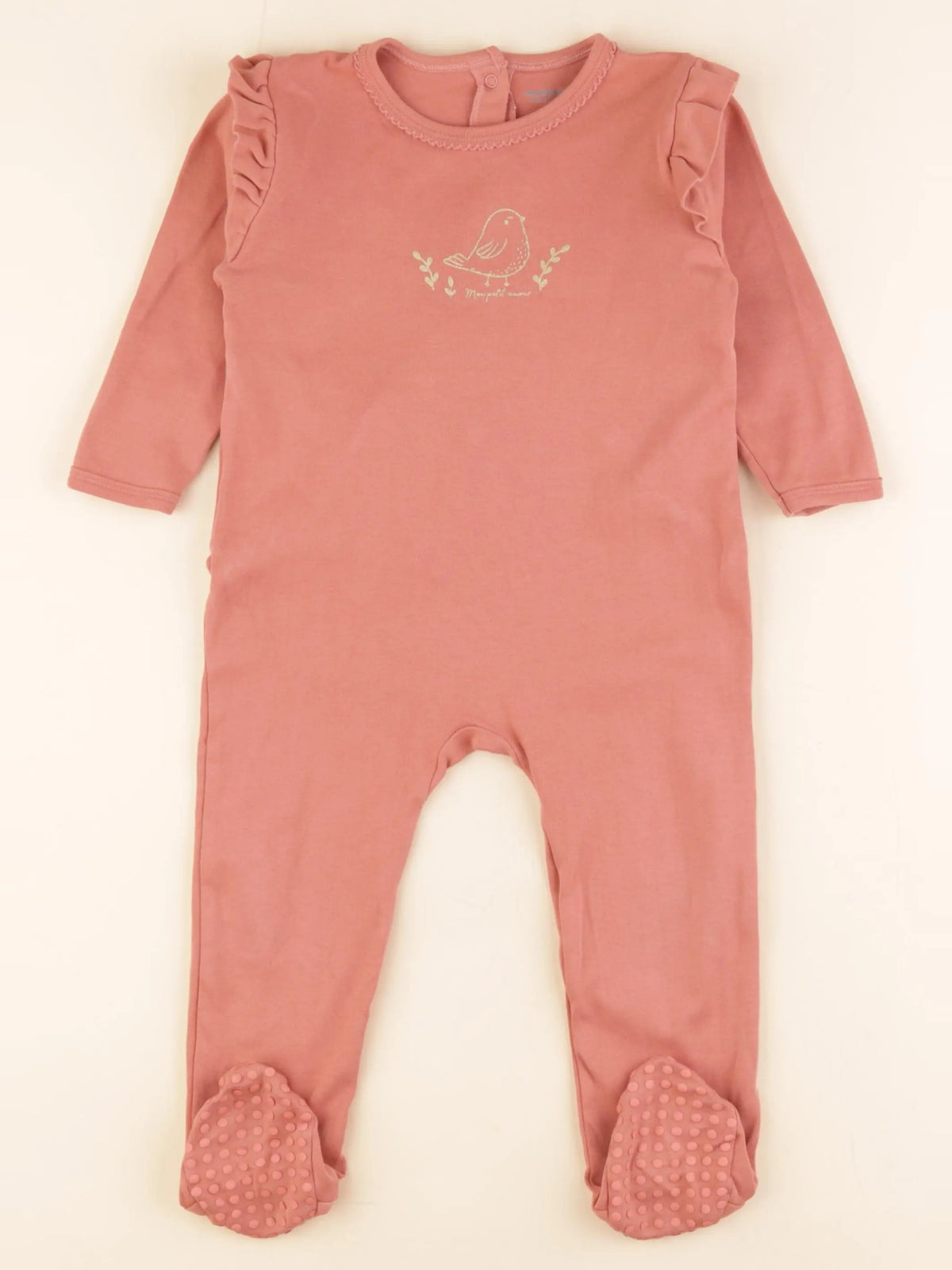 Vertbaudet - pyjama coton or, rose - 2 ans