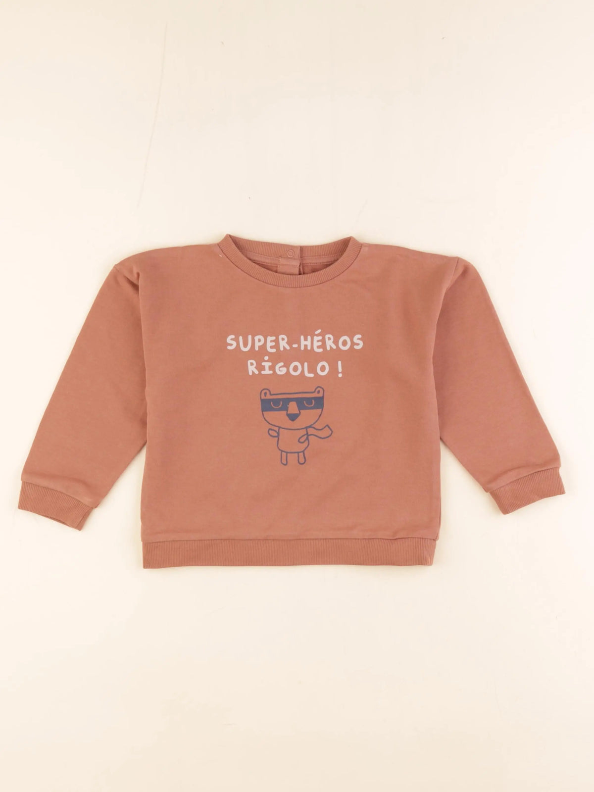 Vertbaudet - sweat marron - 3 ans