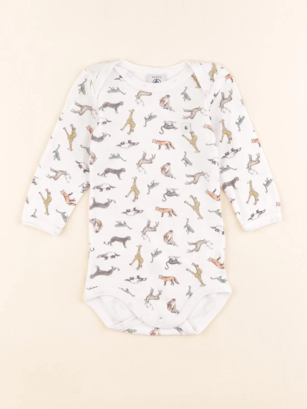 Petit Bateau - body blanc - 6 mois