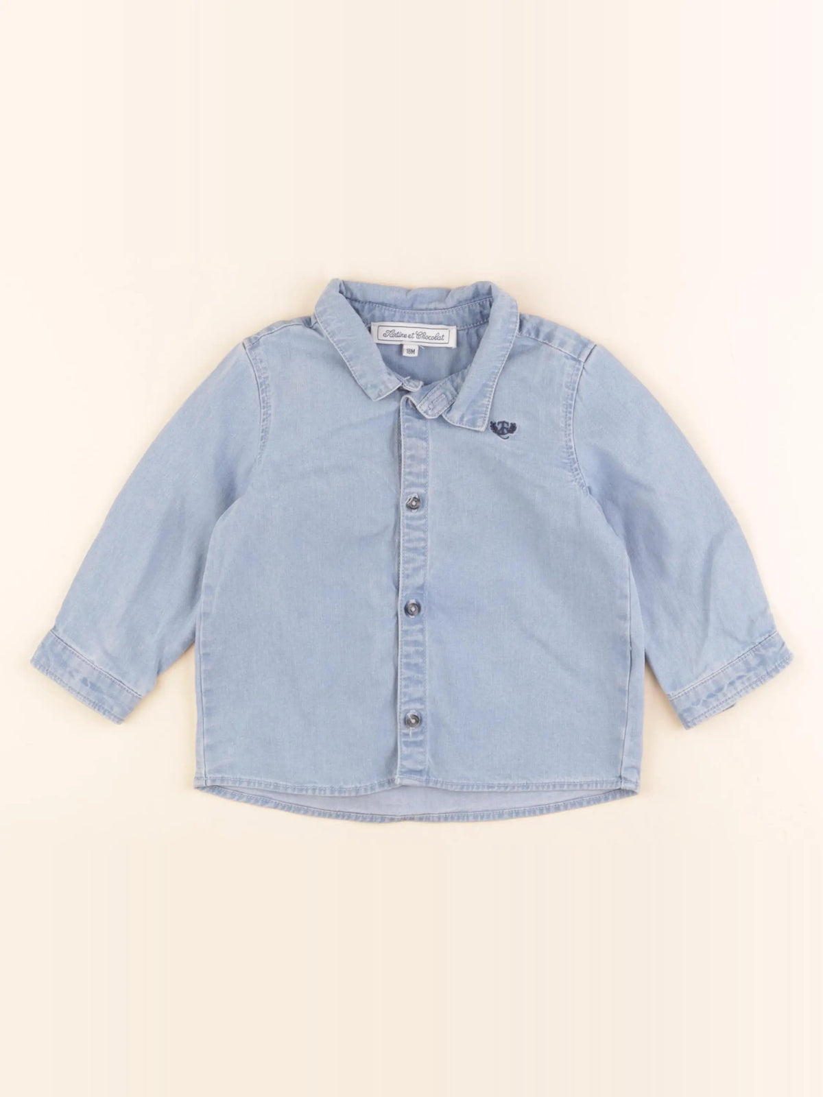 Tartine & Chocolat - chemise bleu - 18 mois