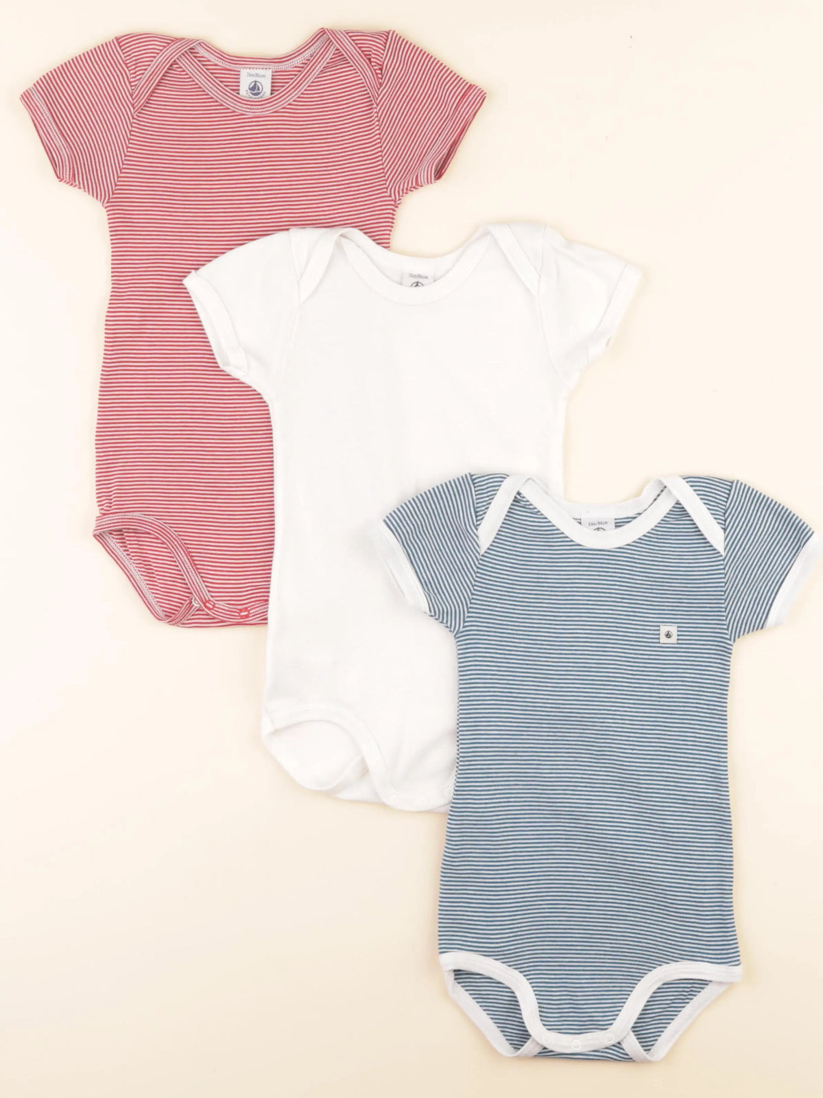 Lot de 3 bodies en coton multicolore