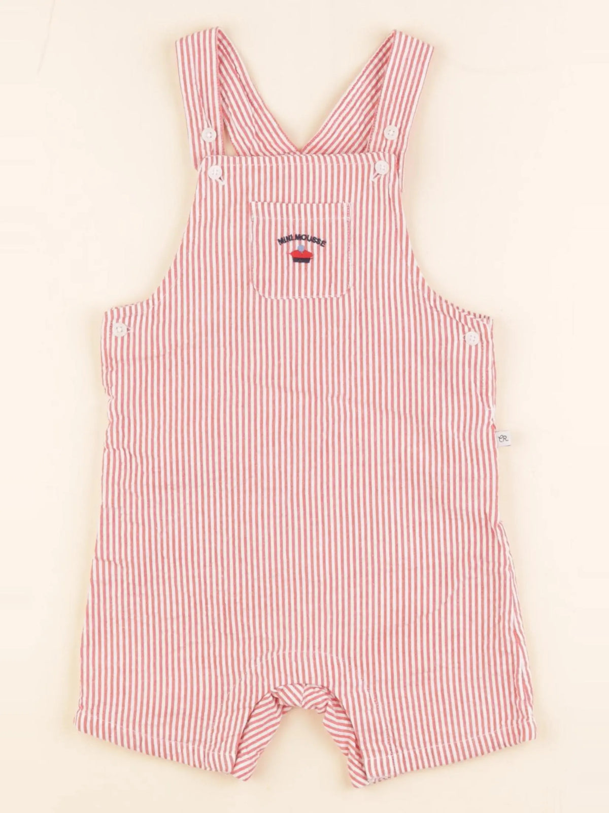 Cadet Rousselle - salopette blanc, rouge - 18 mois