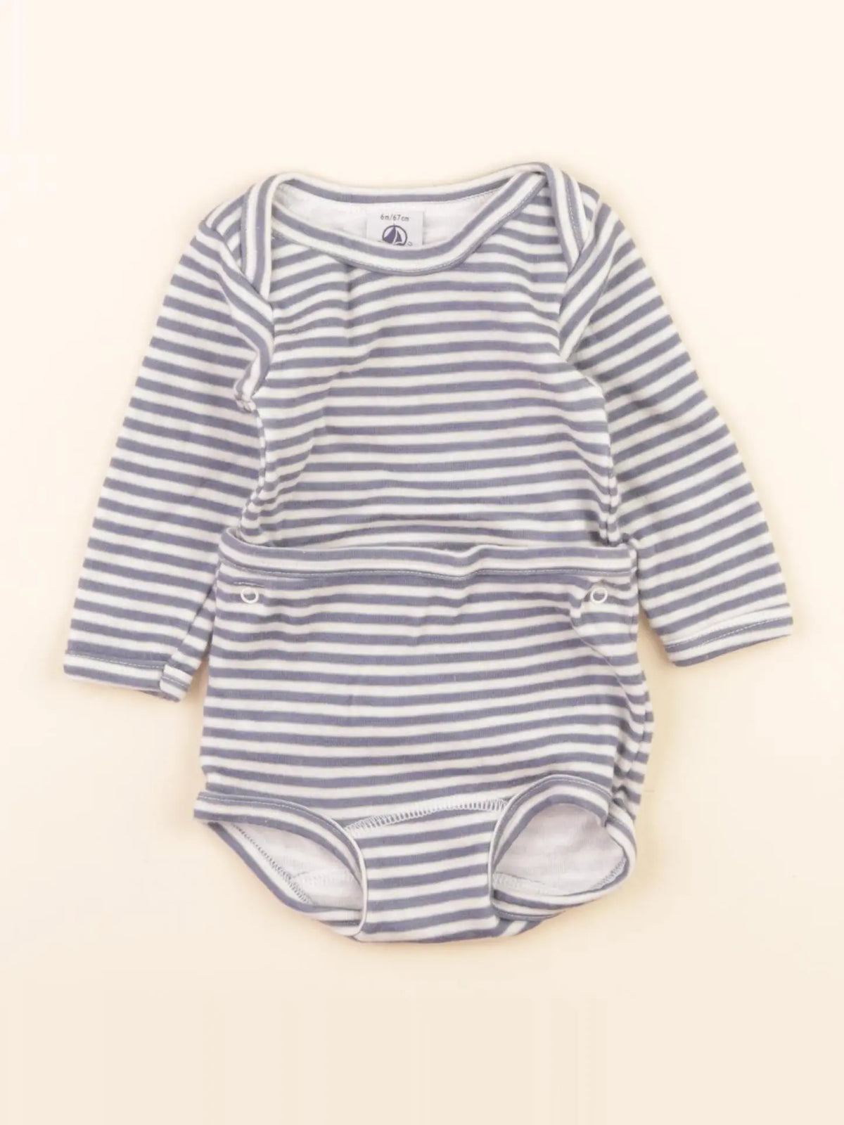 Body en laine blanc, bleu