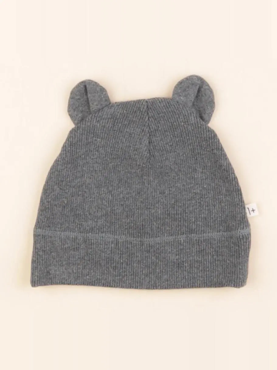 1+ In the family - bonnet gris - 6/12 mois
