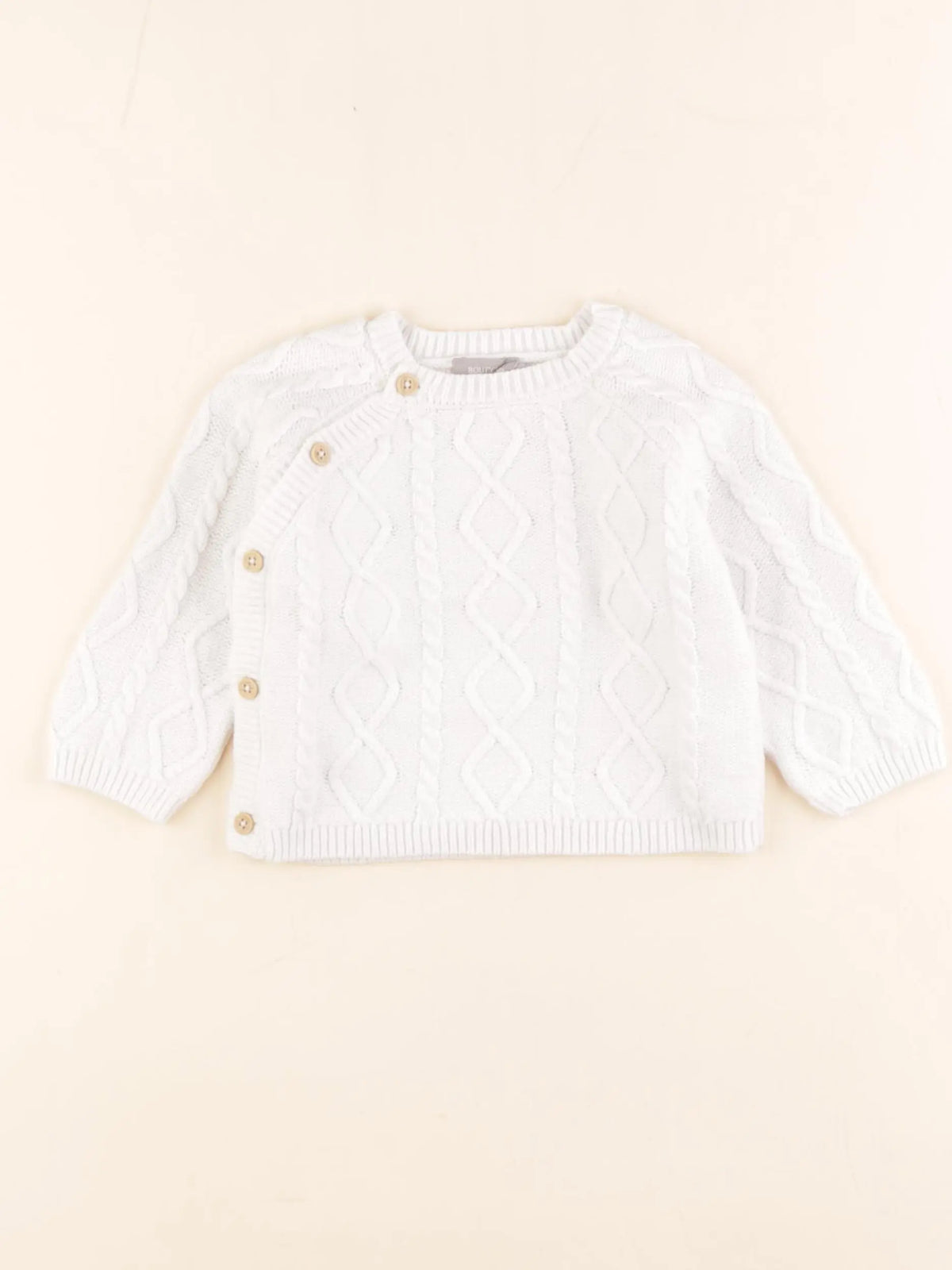 Boutchou - pull blanc - 9 mois
