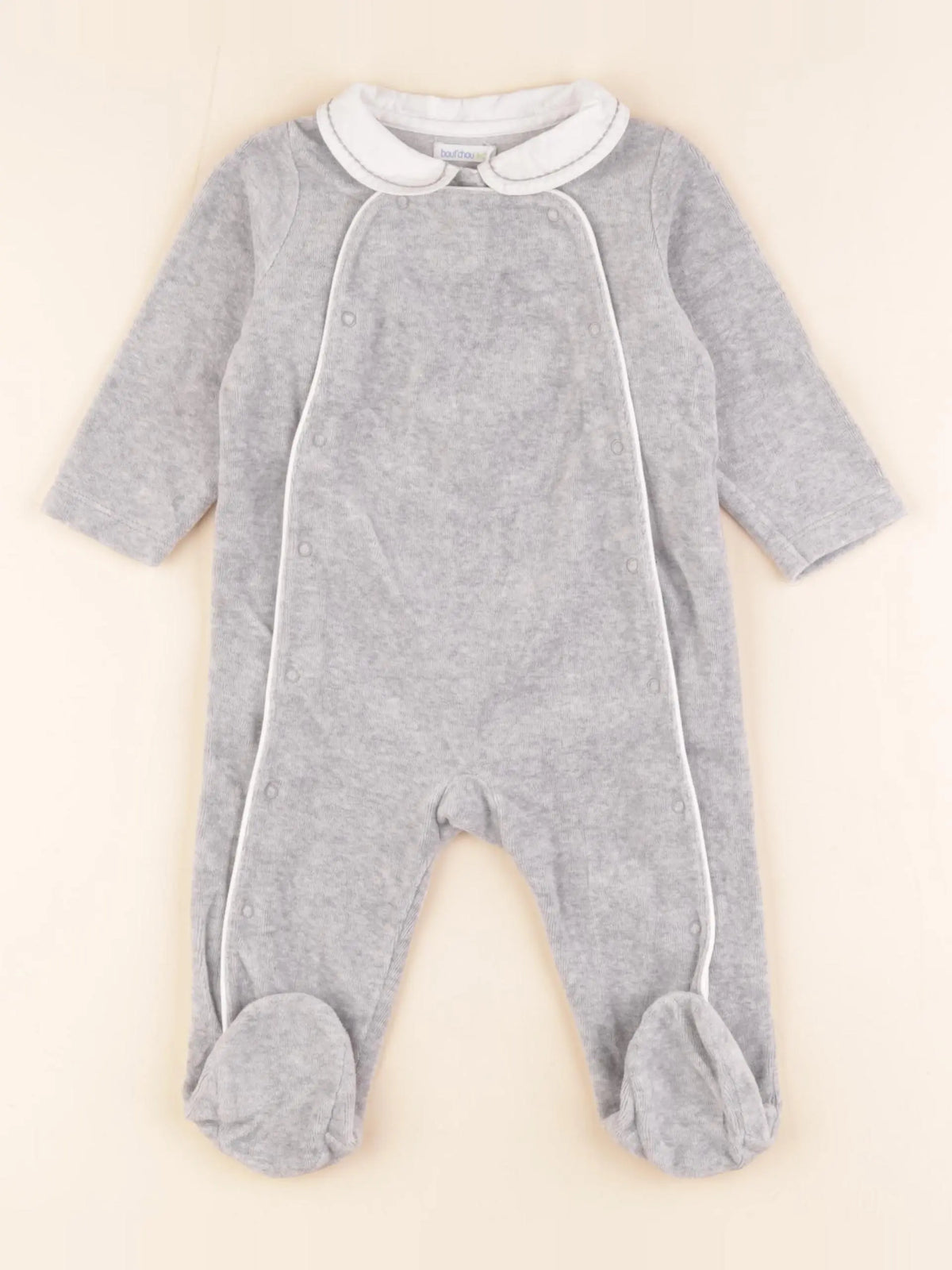 Boutchou - pyjama velours gris - 9 mois