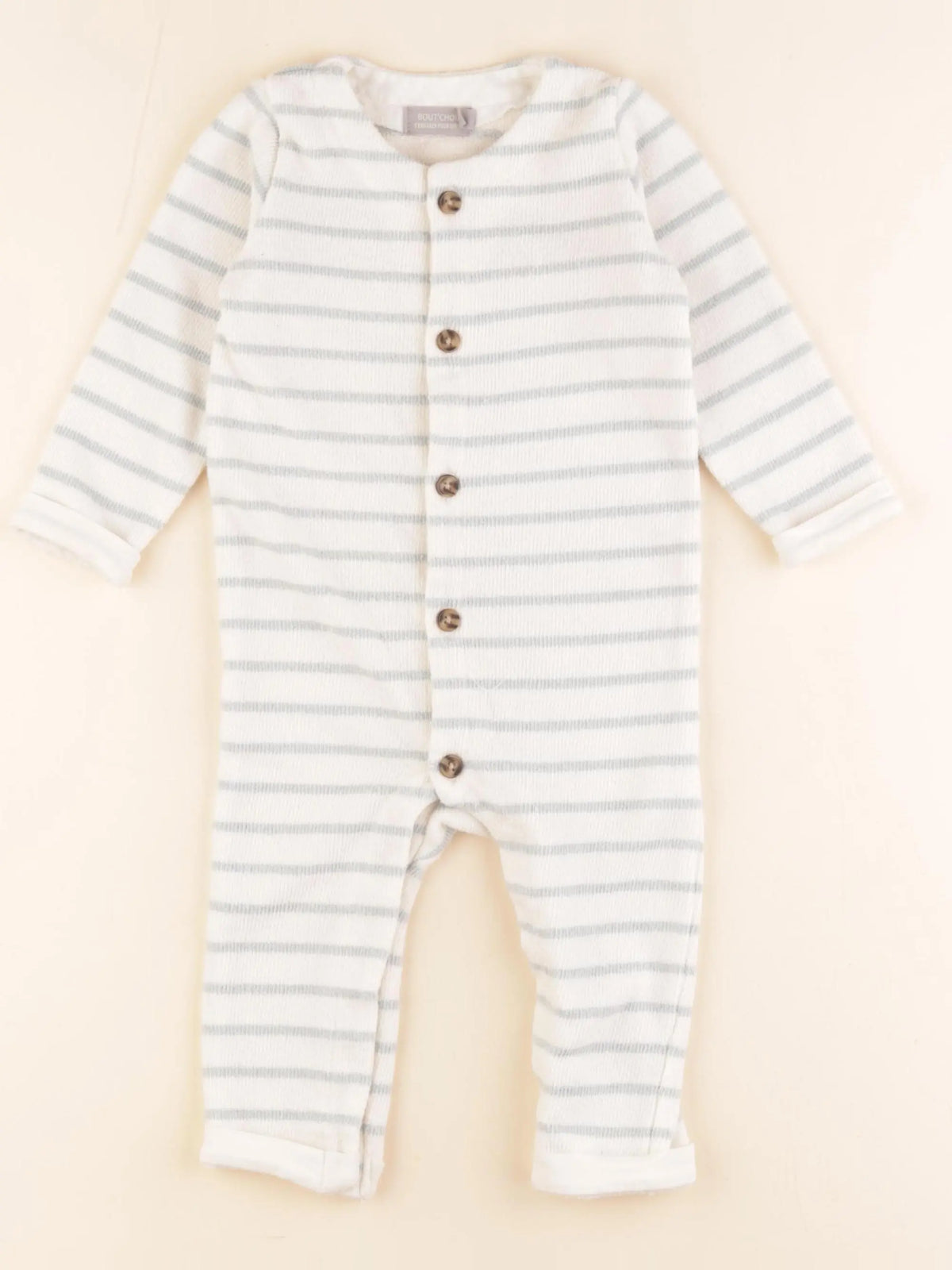Boutchou - combinaison beige, vert - 12 mois