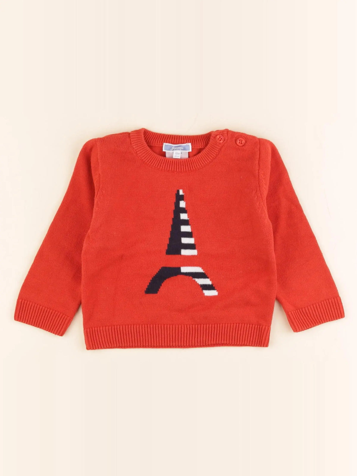 Jacadi - pull rouge - 18 mois