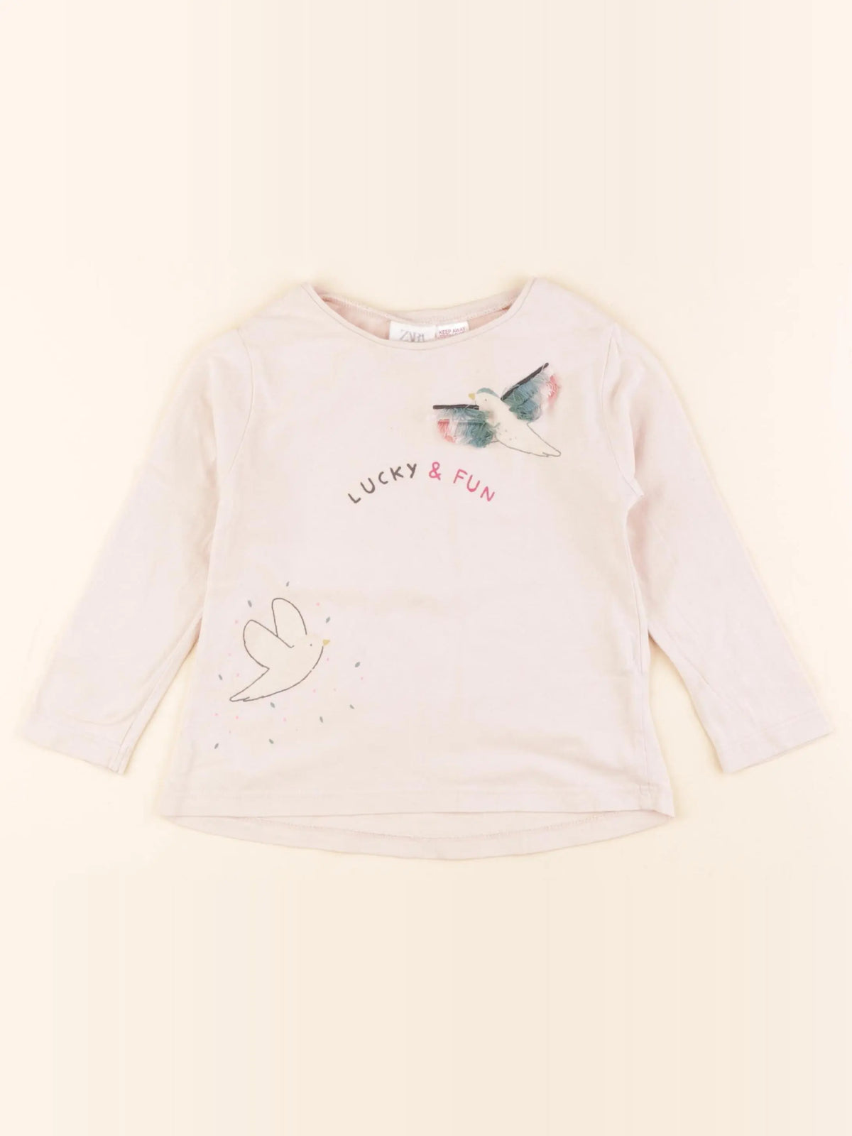 Zara - tee-shirt rose - 12/18 mois