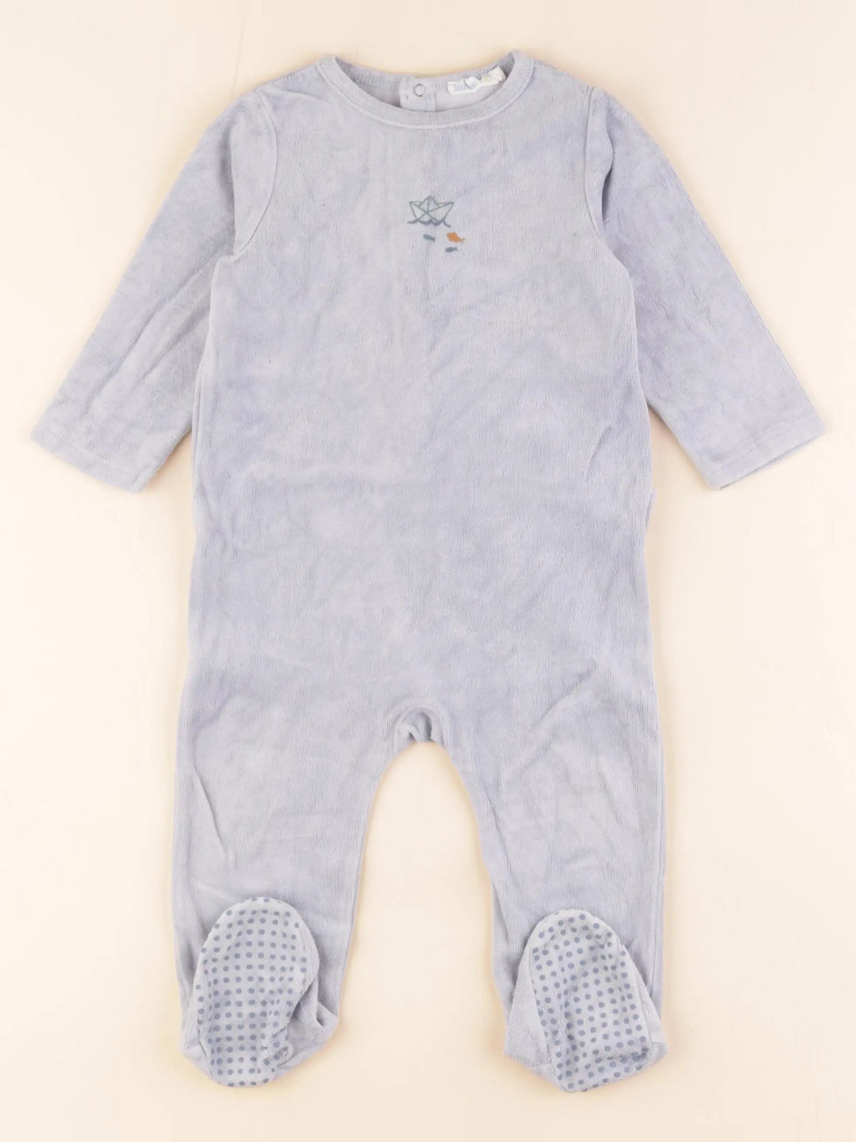 Boutchou - pyjama velours bleu - 12 mois
