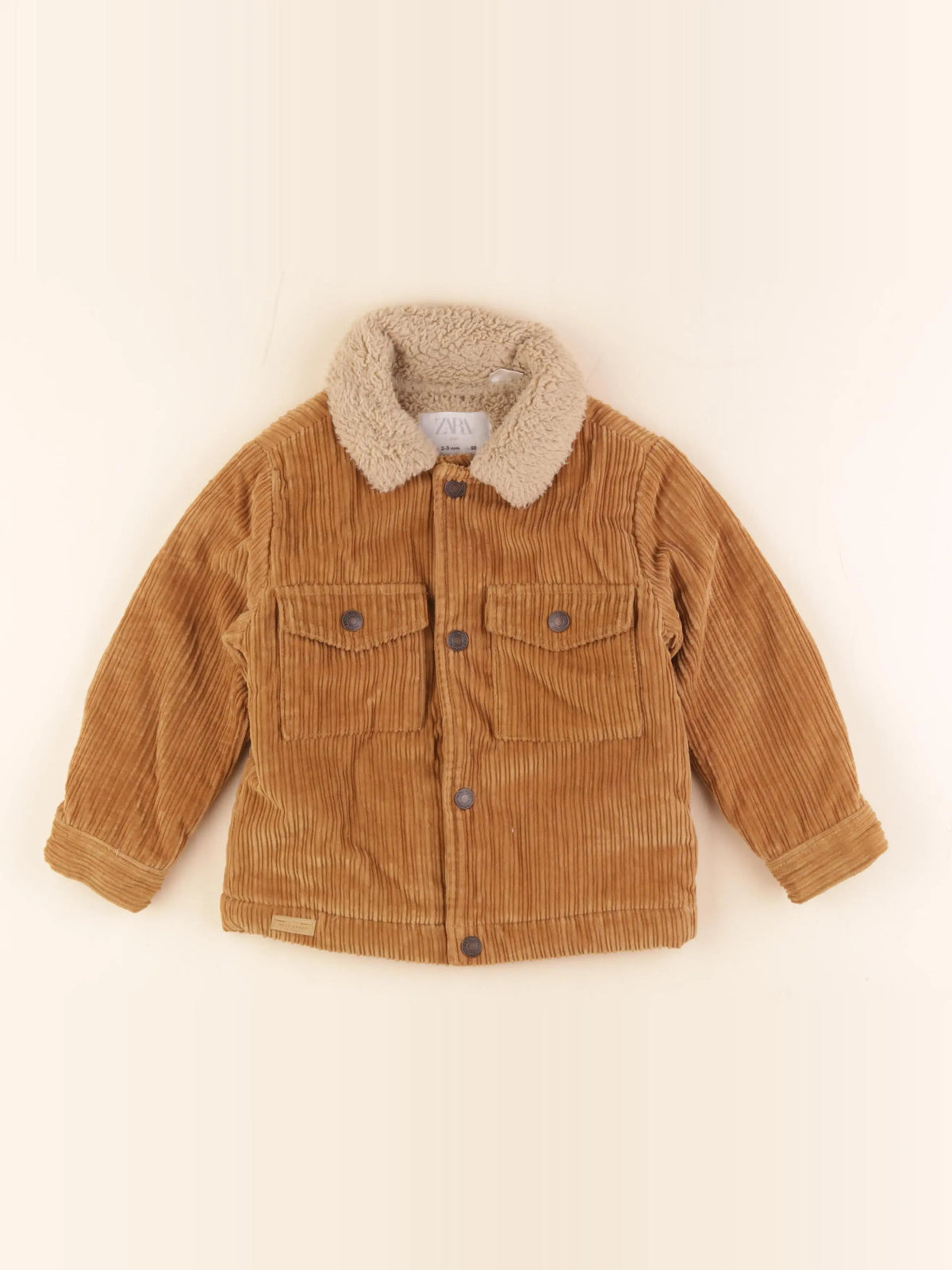 Zara - veste doublé marron - 2/3 ans