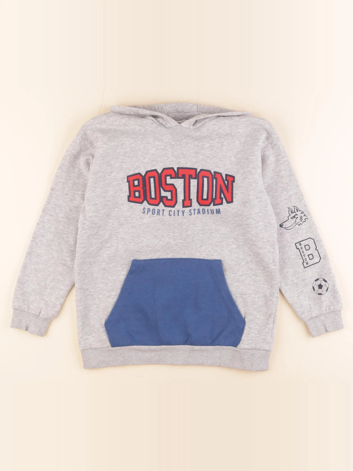 Vertbaudet - sweat gris - 10 ans