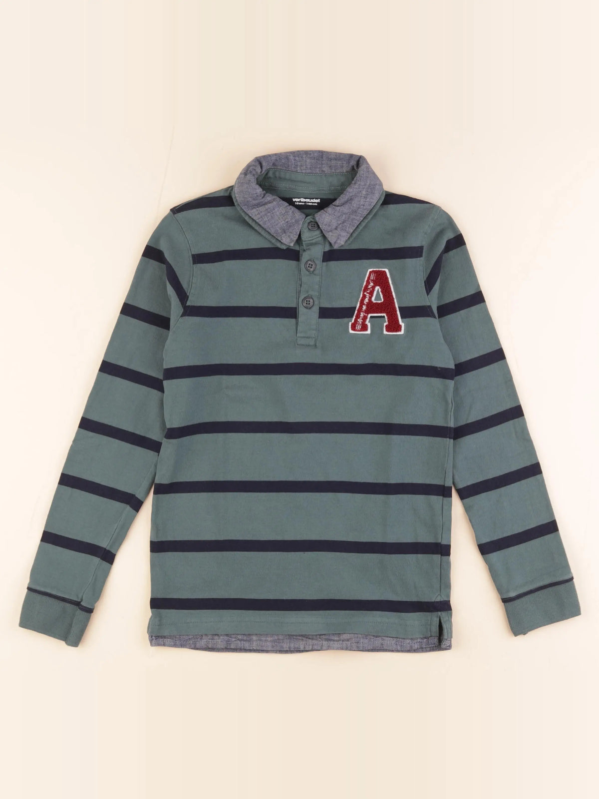 Vertbaudet - polo vert - 10 ans