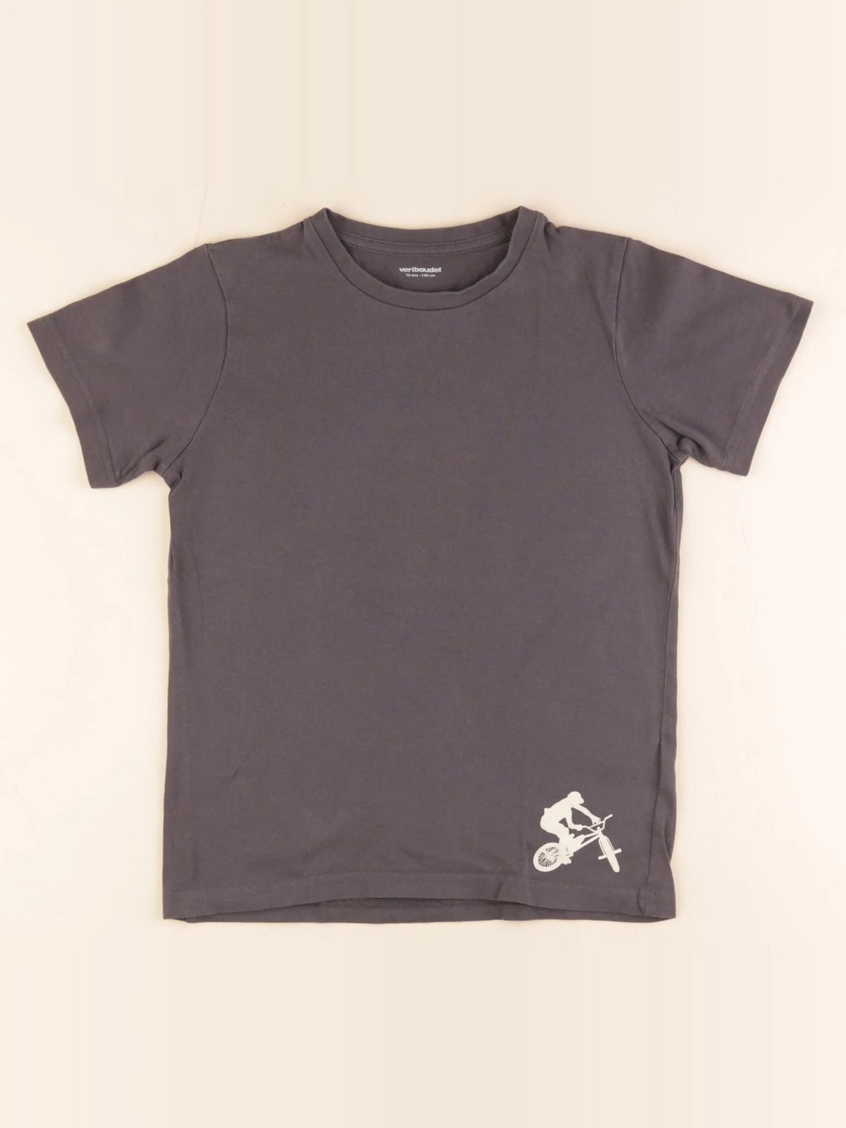 Vertbaudet - tee-shirt gris - 10 ans
