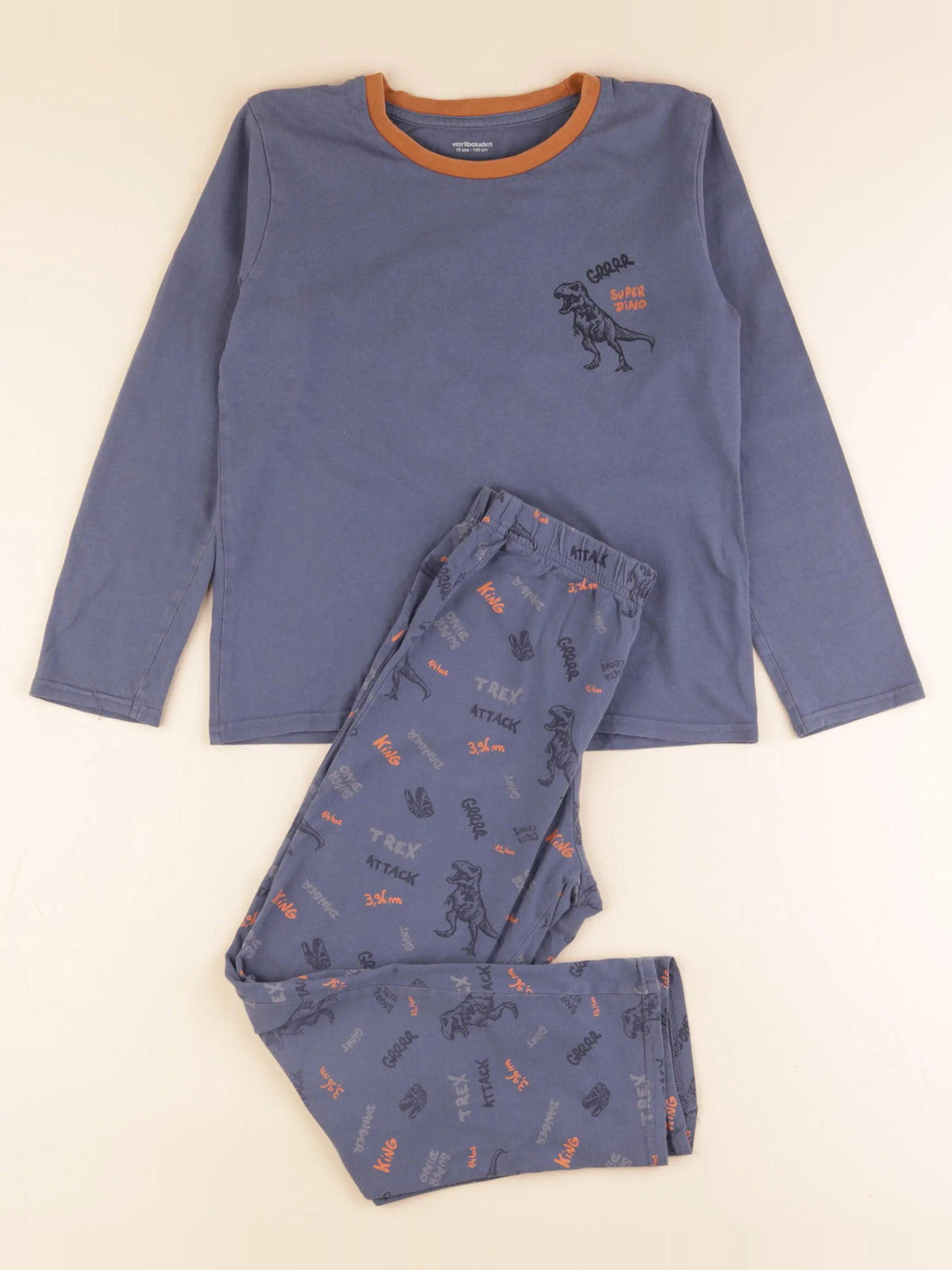 Vertbaudet - pyjama coton bleu - 10 ans