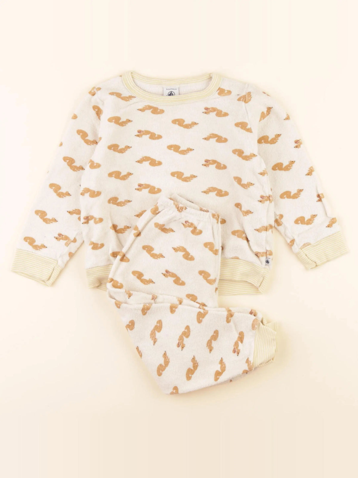 Pyjama velours beige