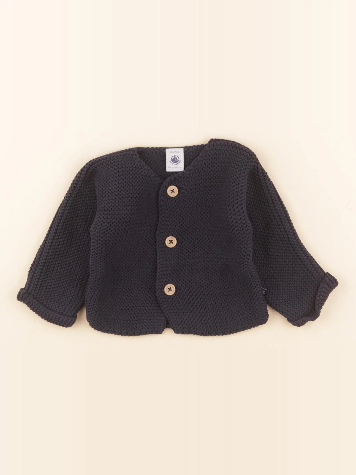Petit Bateau - gilet bleu - 12 mois