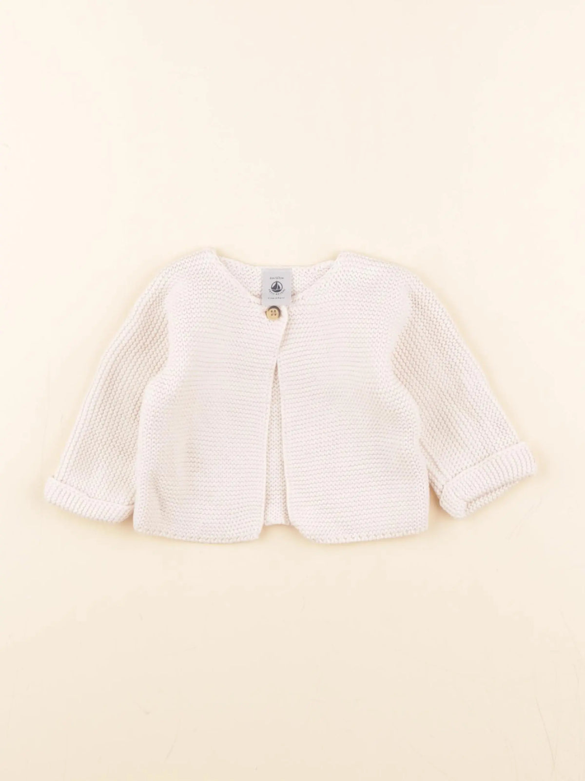 Petit Bateau - gilet rose - 6 mois